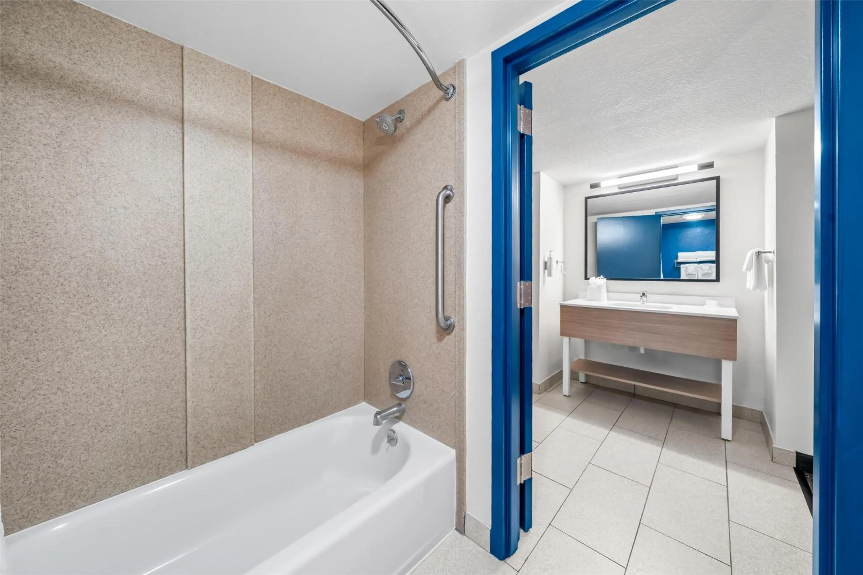 Bathroom in Spark by Hilton Orlando near Universal