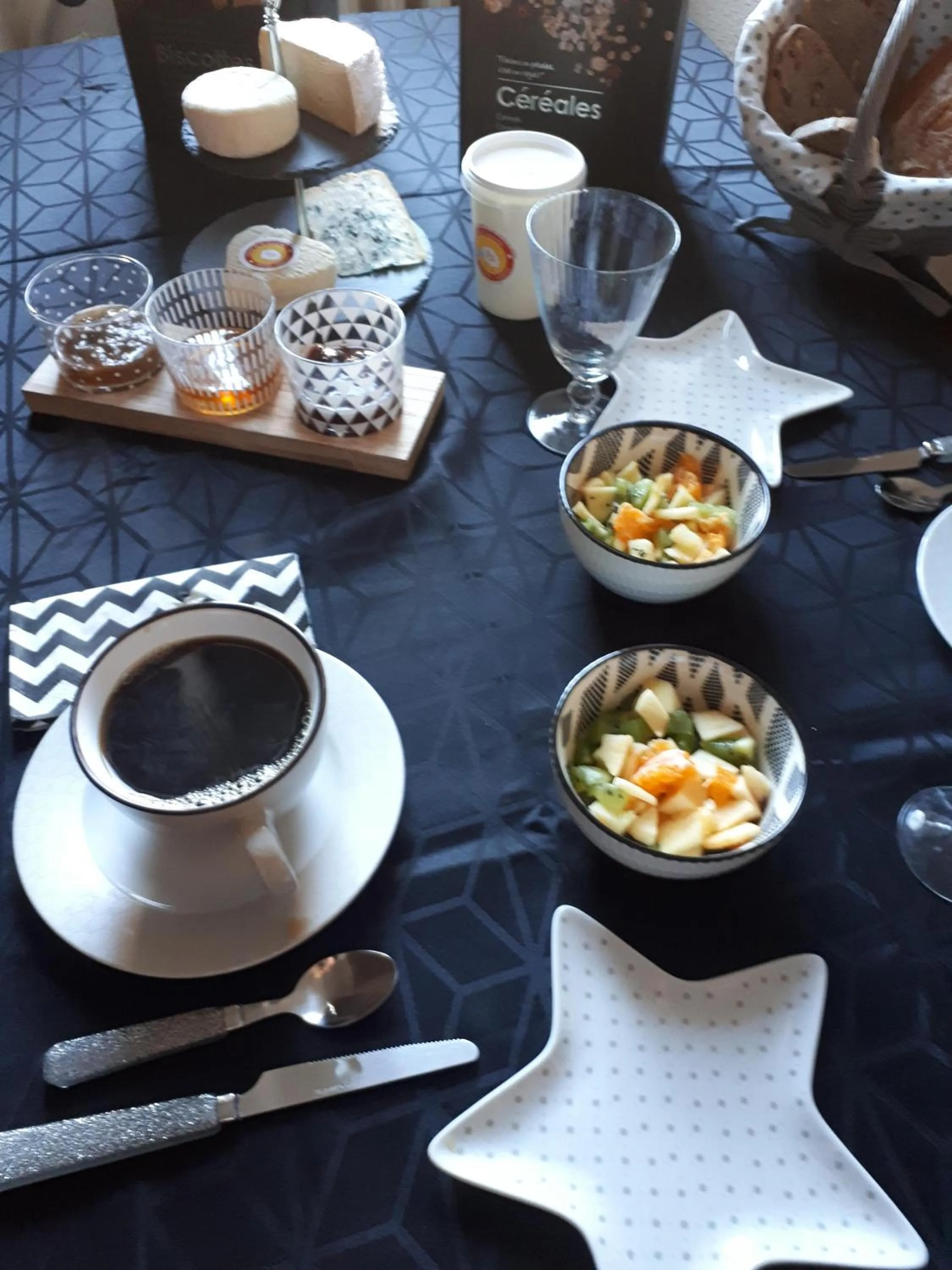 Breakfast in Les MIRABELLES chambres d'hôtes