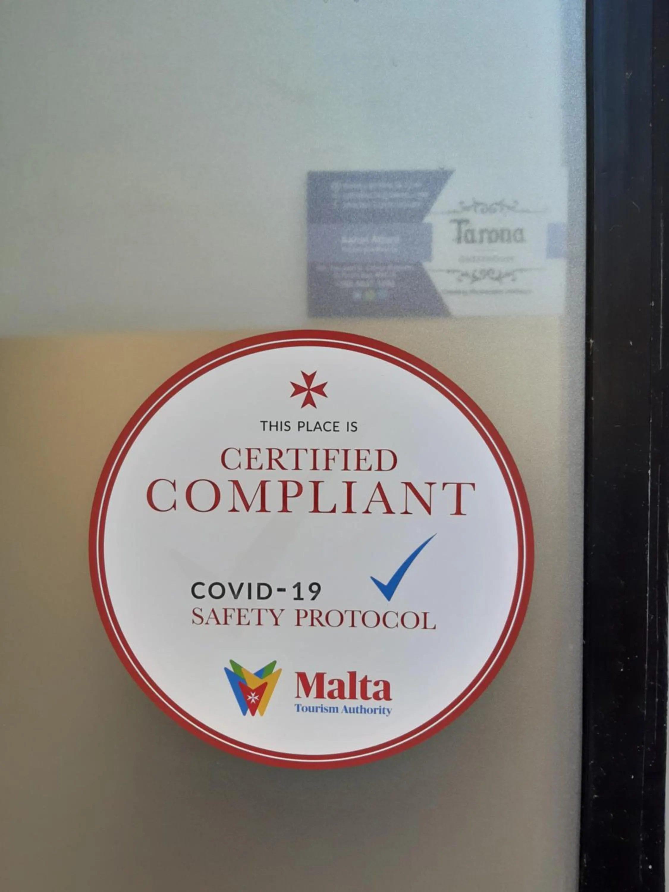 Logo/Certificate/Sign in Tarona Guesthouse