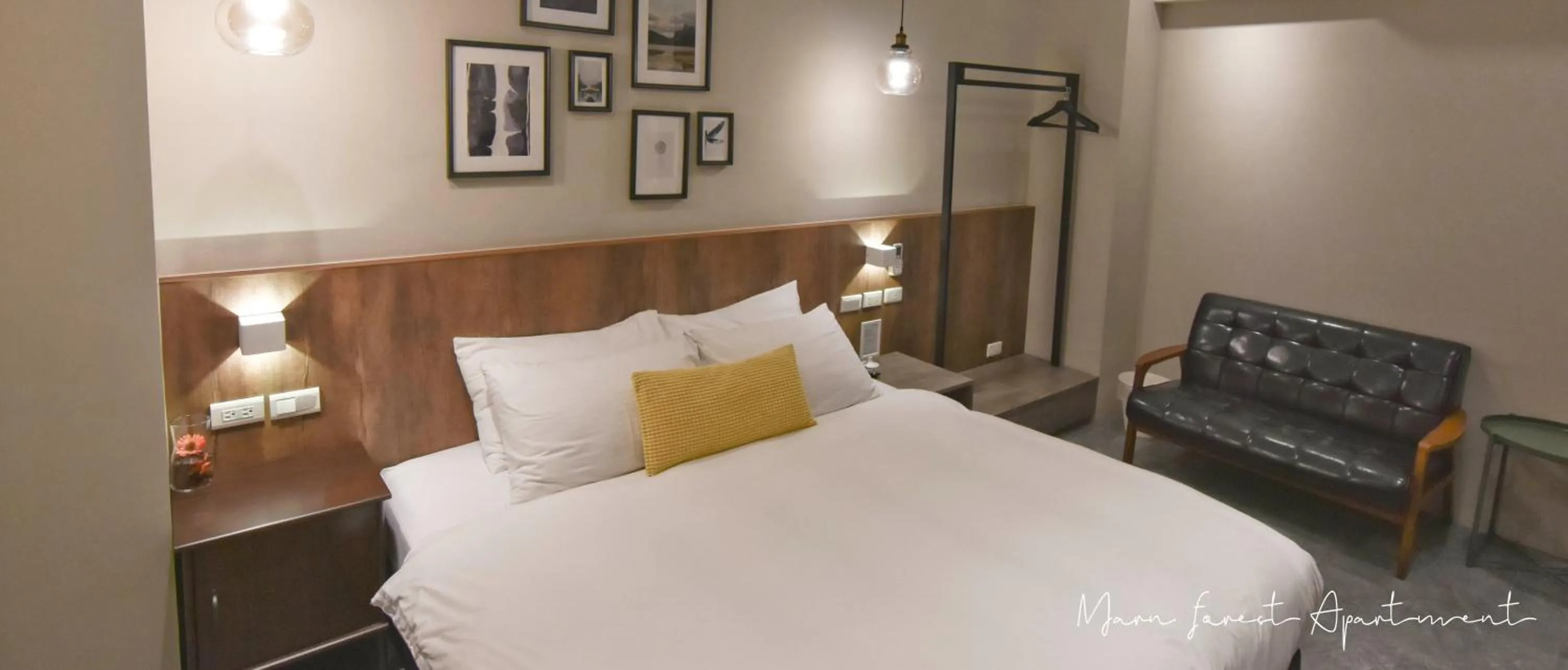 Bed in Morn forest apartment