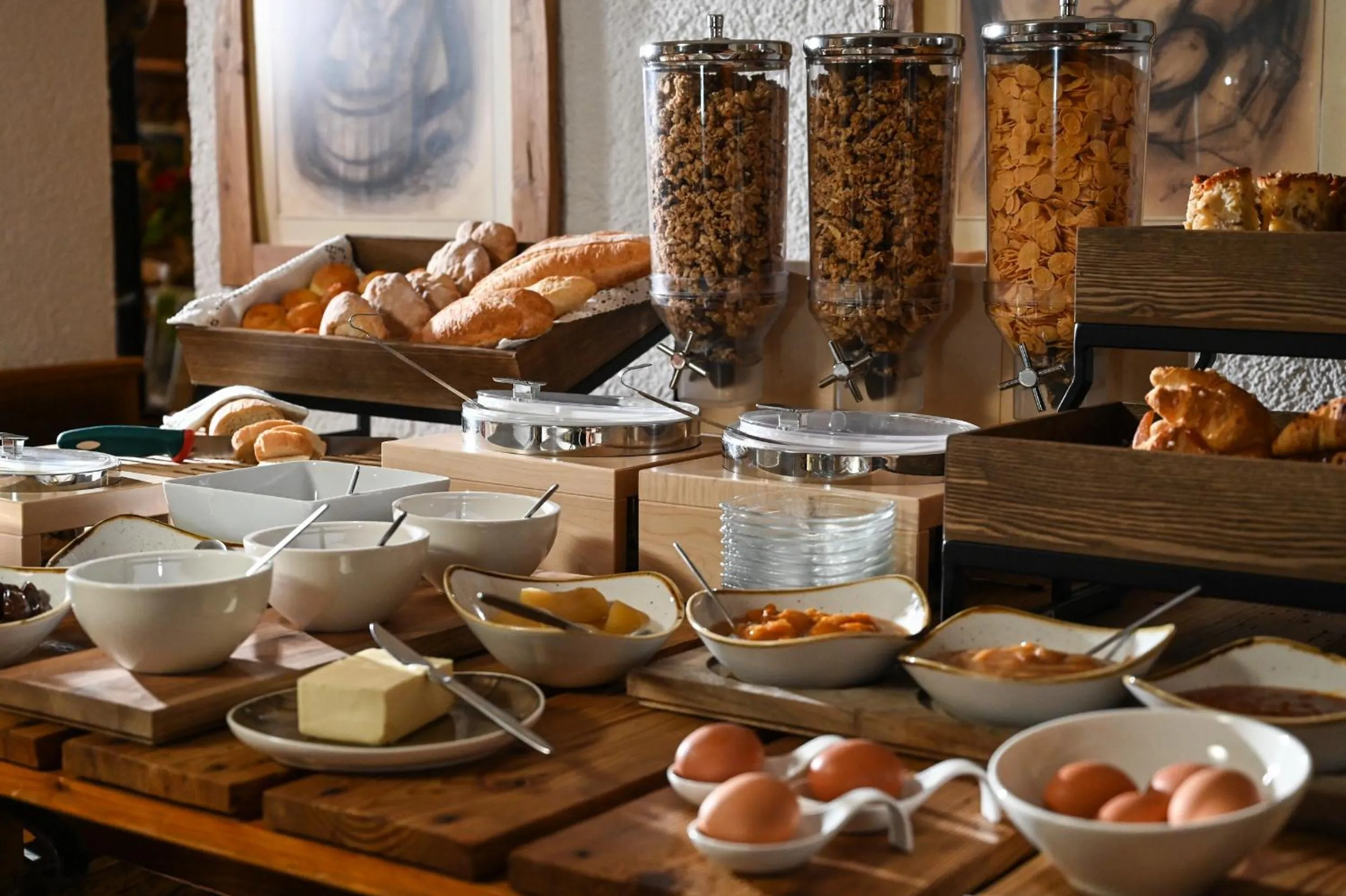 Continental breakfast in Rifugio Cereda