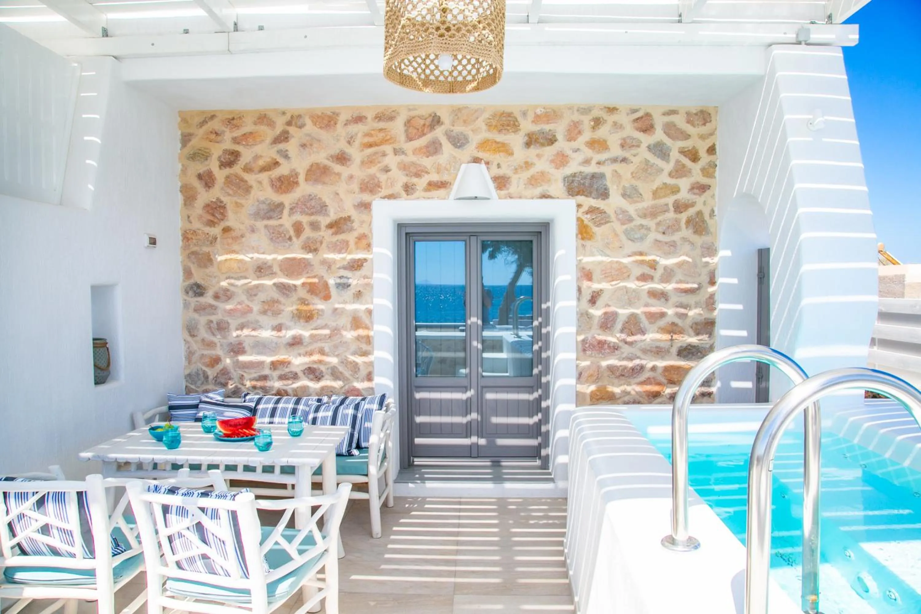 Patio in Aegean Melody Suites & Villas