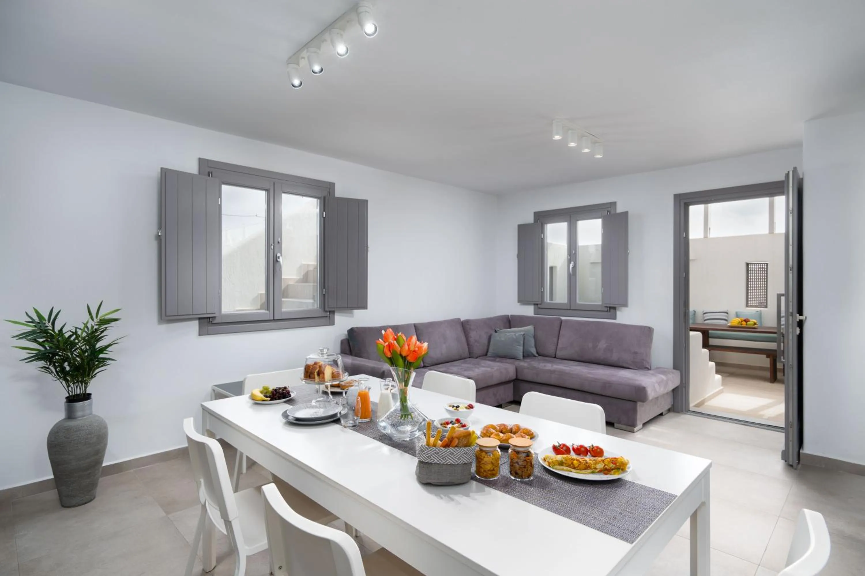 Living room in Aegean Melody Suites & Villas