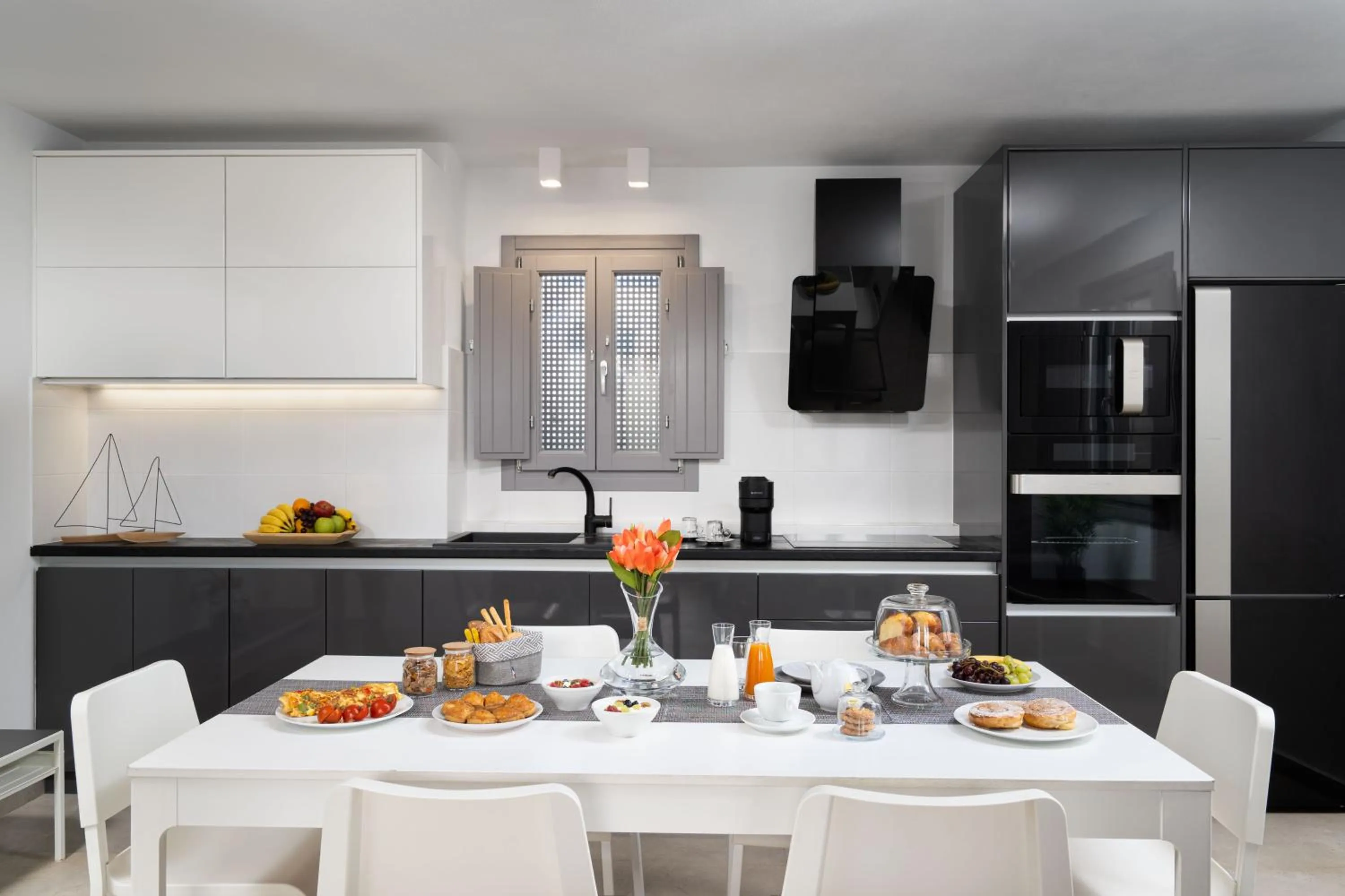 Kitchen or kitchenette in Aegean Melody Suites & Villas