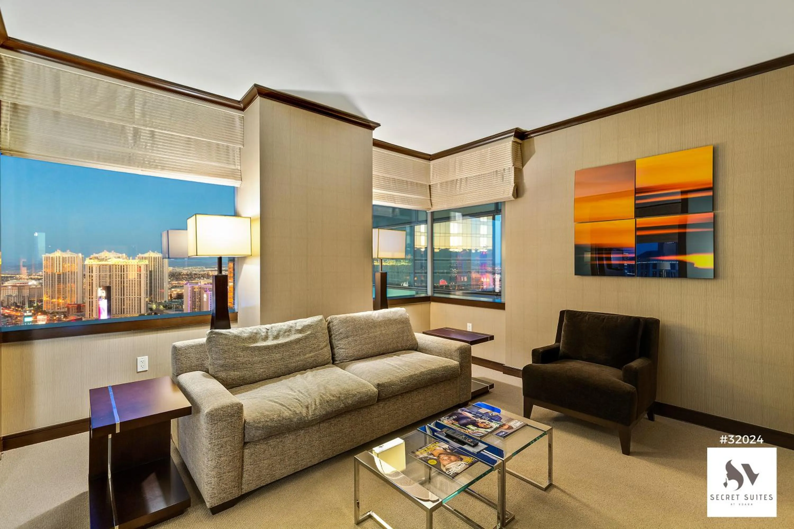 Living room in Secret Suites At Vdara