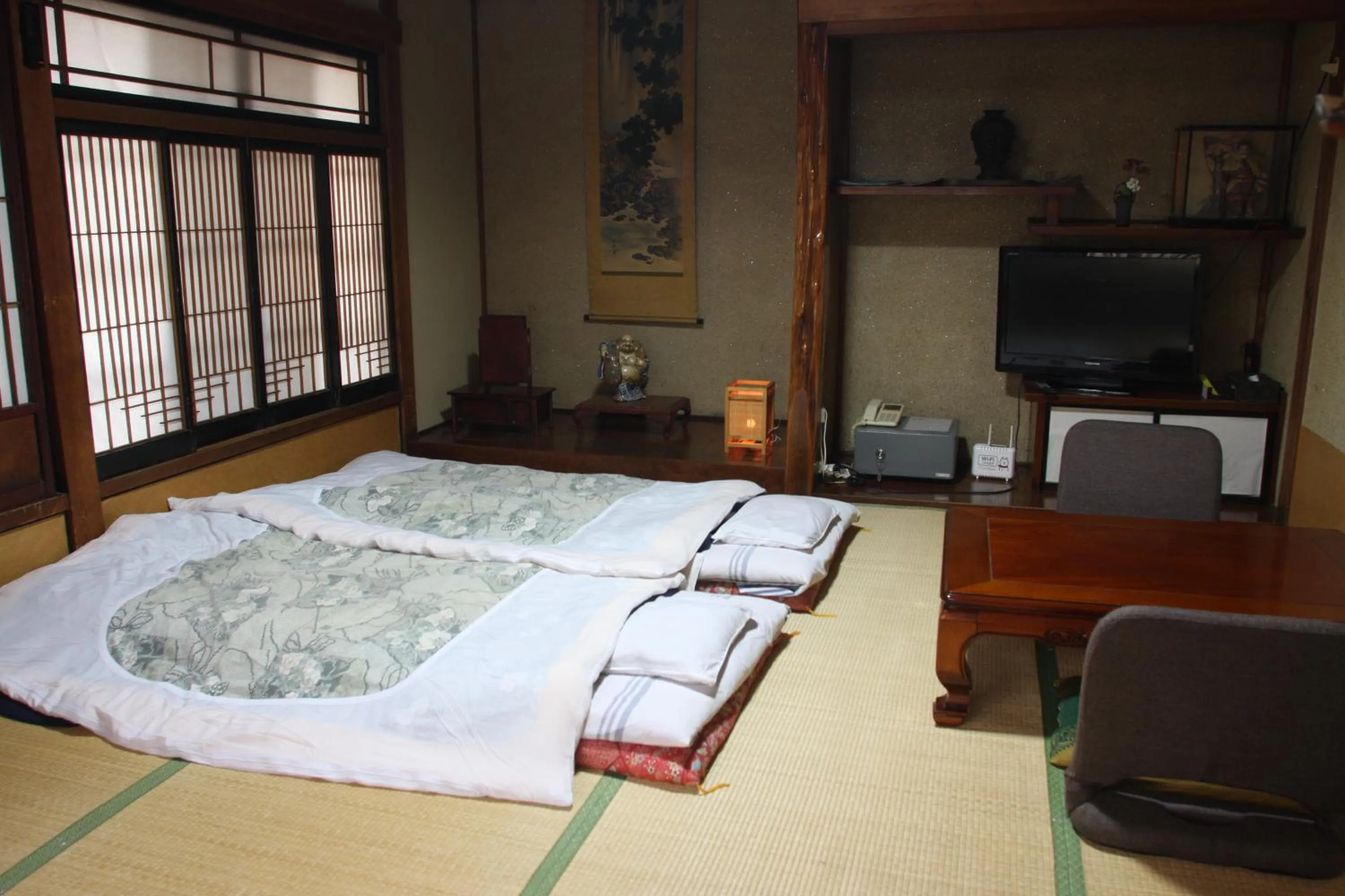 Bed in Yamadaya Ryokan