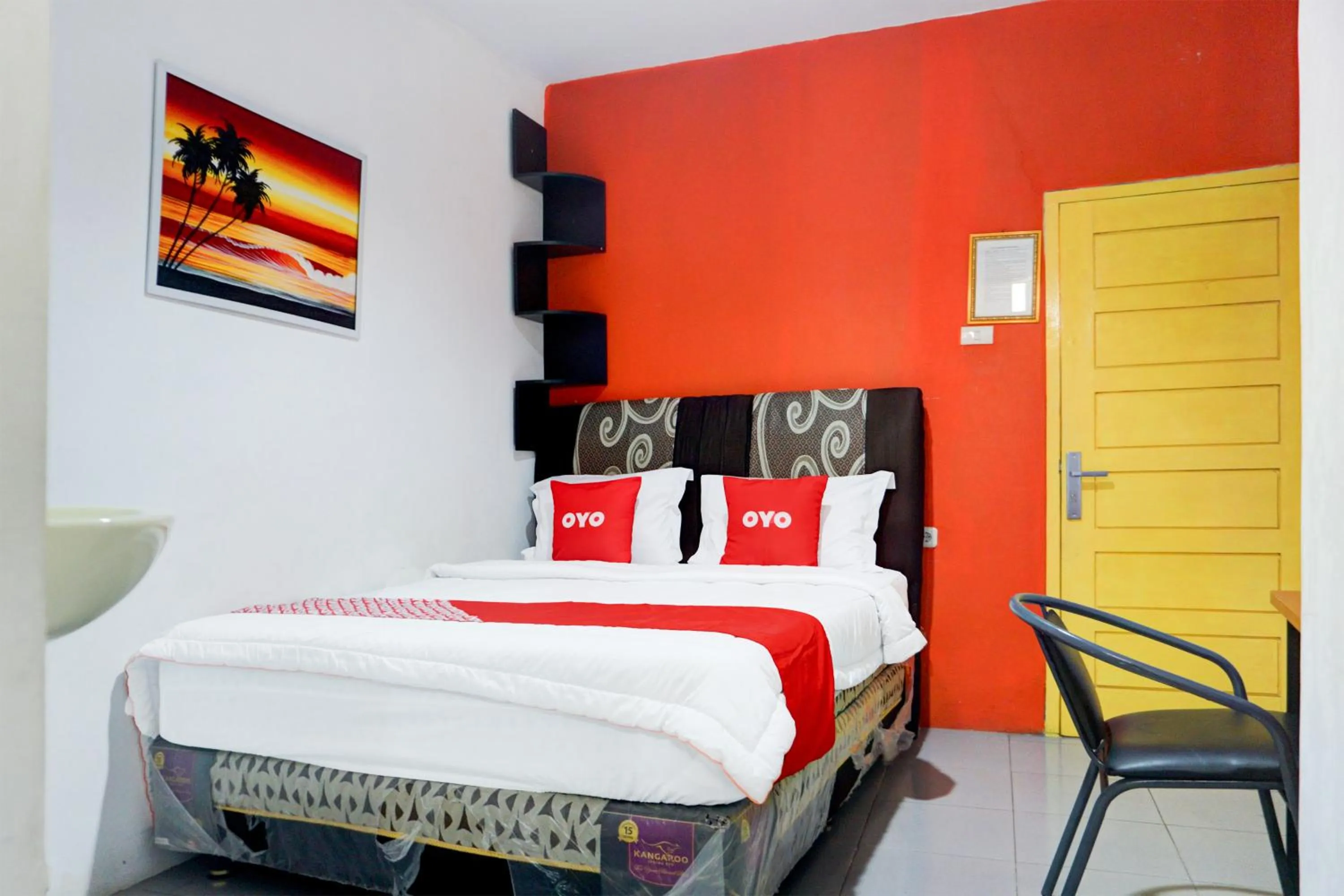 Bed in Hotel O Bandar Lampung Near Gor Saburai Formerly Omah Anakku