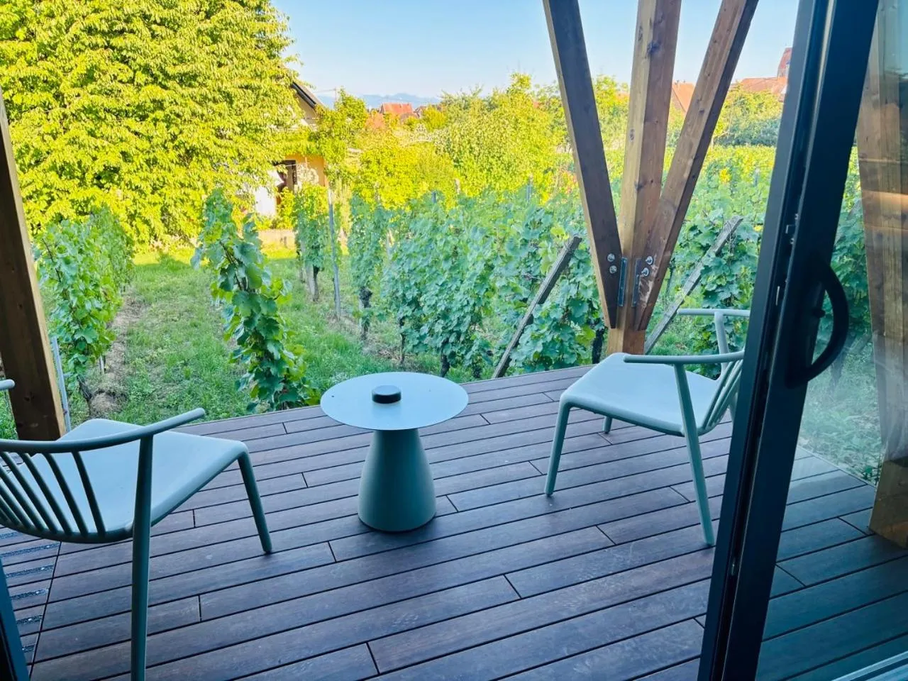 Patio in James Vignoble Hôtel, Eguisheim