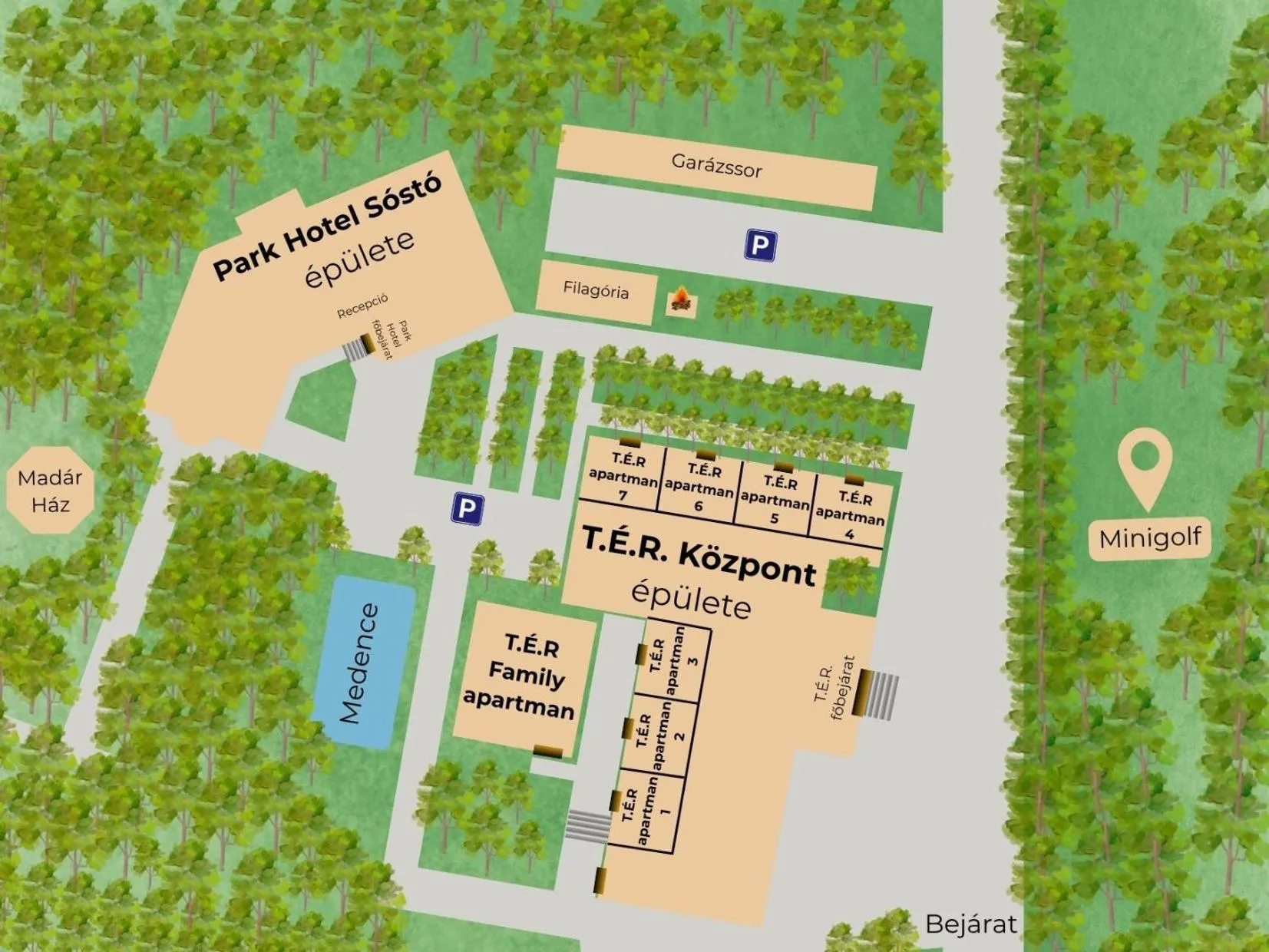 Natural landscape in Park Hotel Sóstó