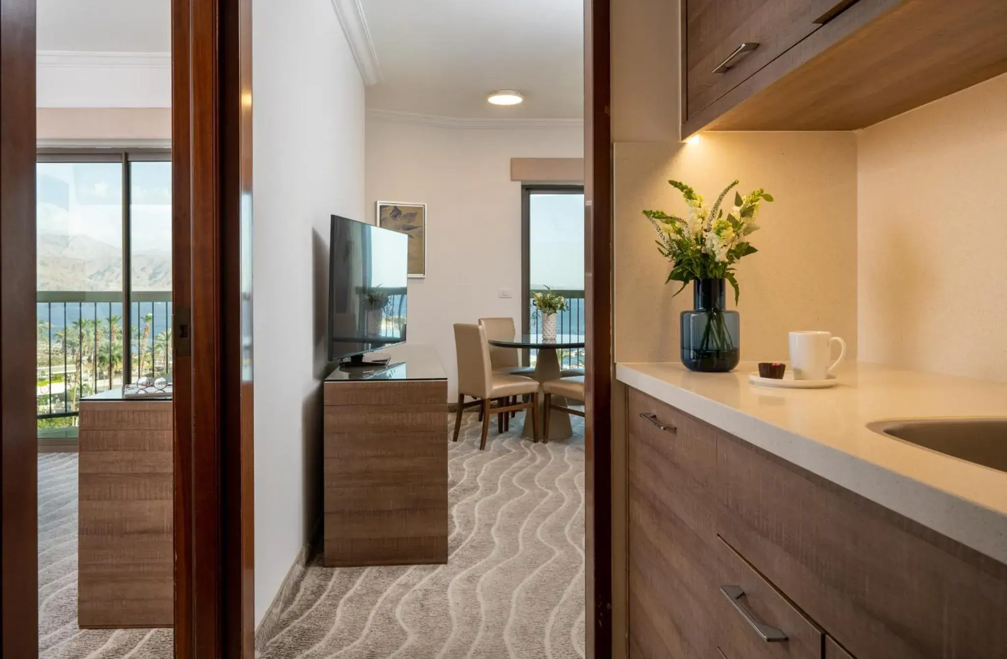 Junior Suite with a French Balcony - single occupancy in Queen of Sheba Eilat Junior Suite with a French Balcony - single occupancy in Queen of Sheba Eilat