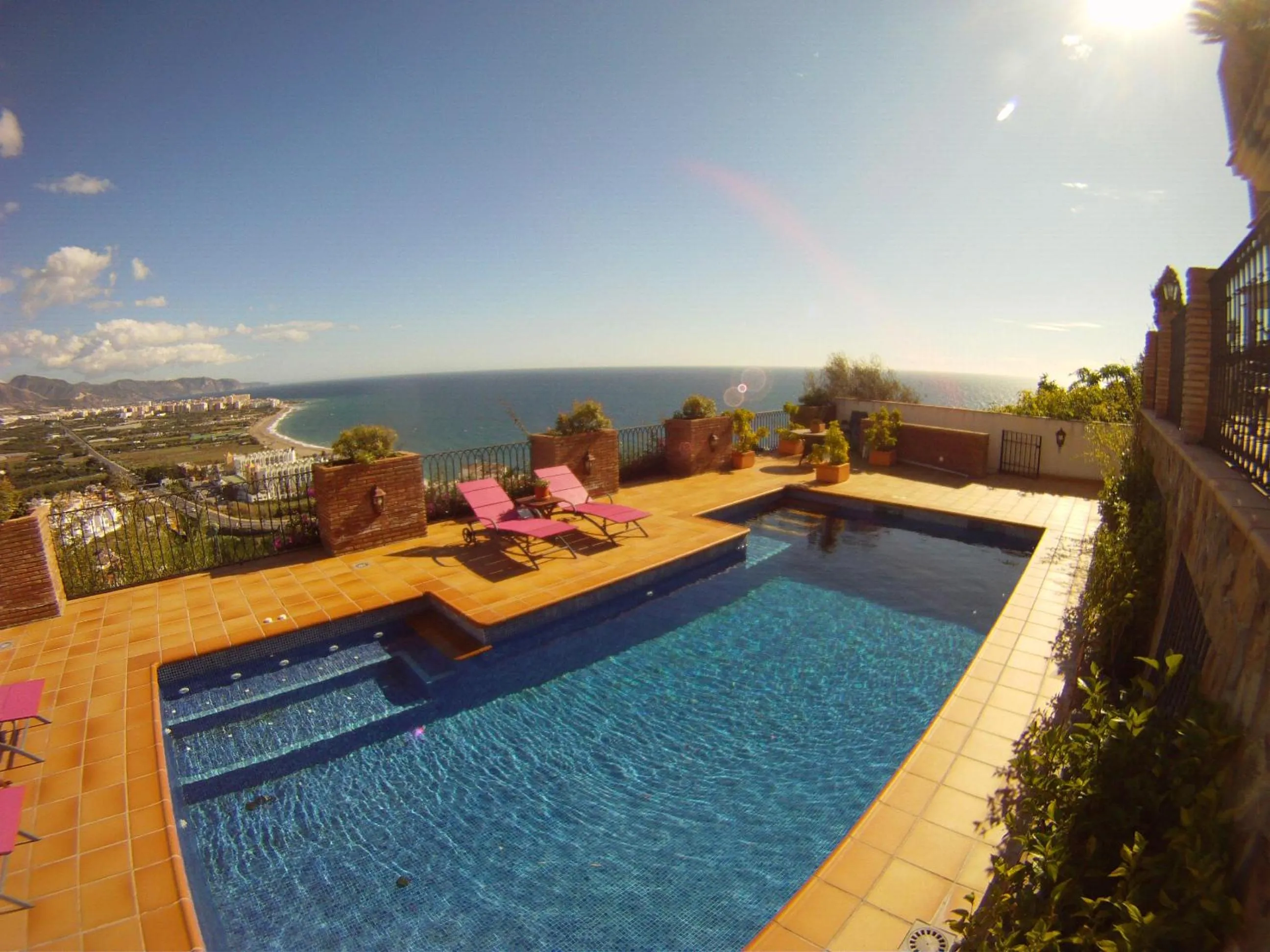 Swimming pool in Welcome Inn Nerja guest house Luxury Bed & Breakfast