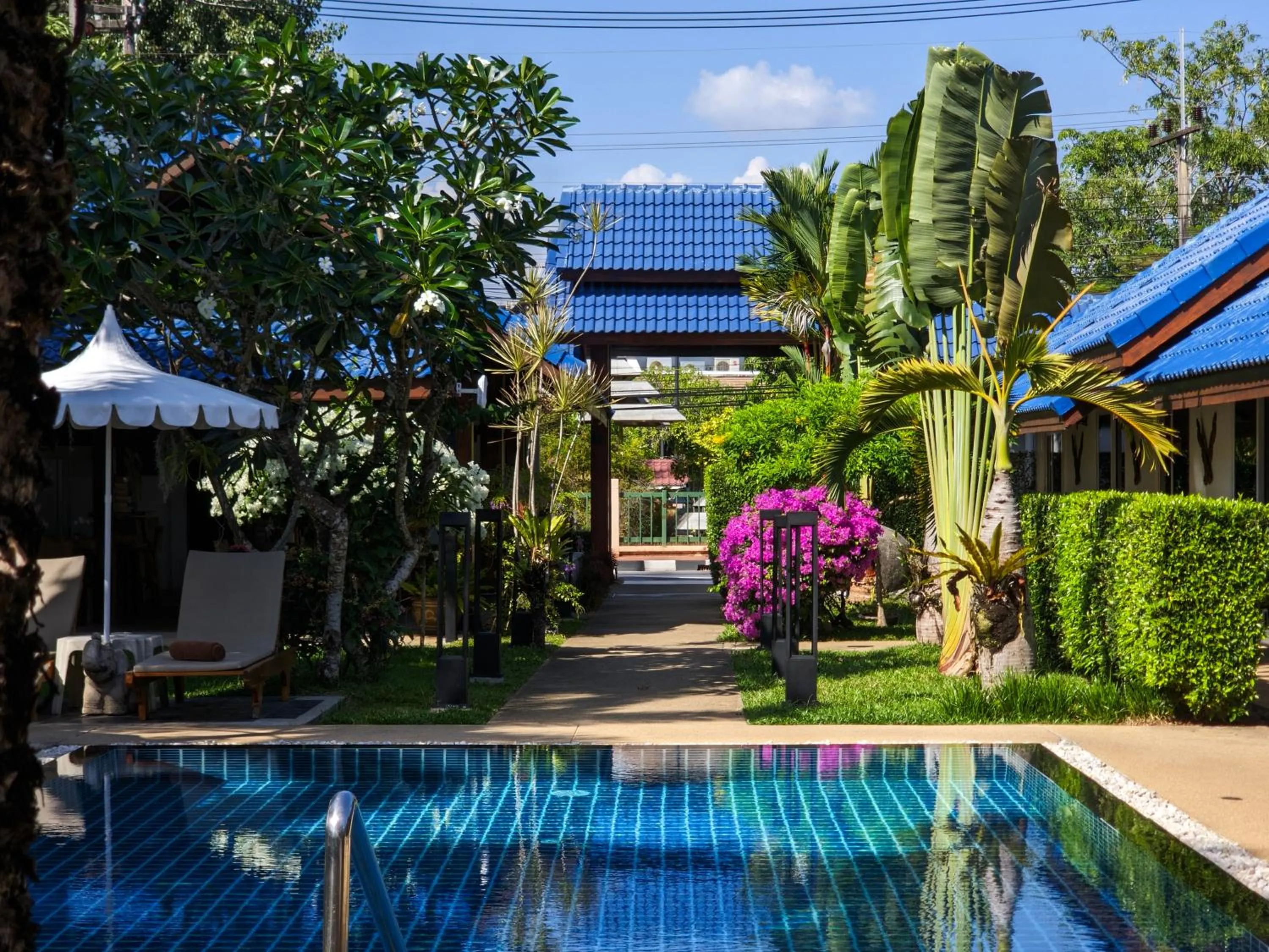 Pool view in Phuket Airport Hotel - SHA Extra Plus