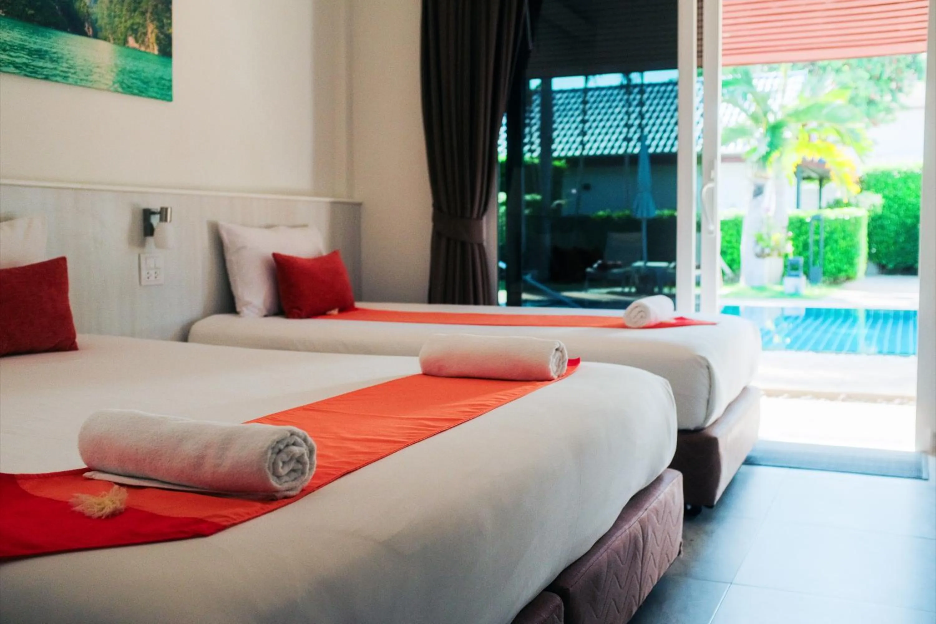 View (from property/room), Bed in Phuket Airport Hotel - SHA Extra Plus