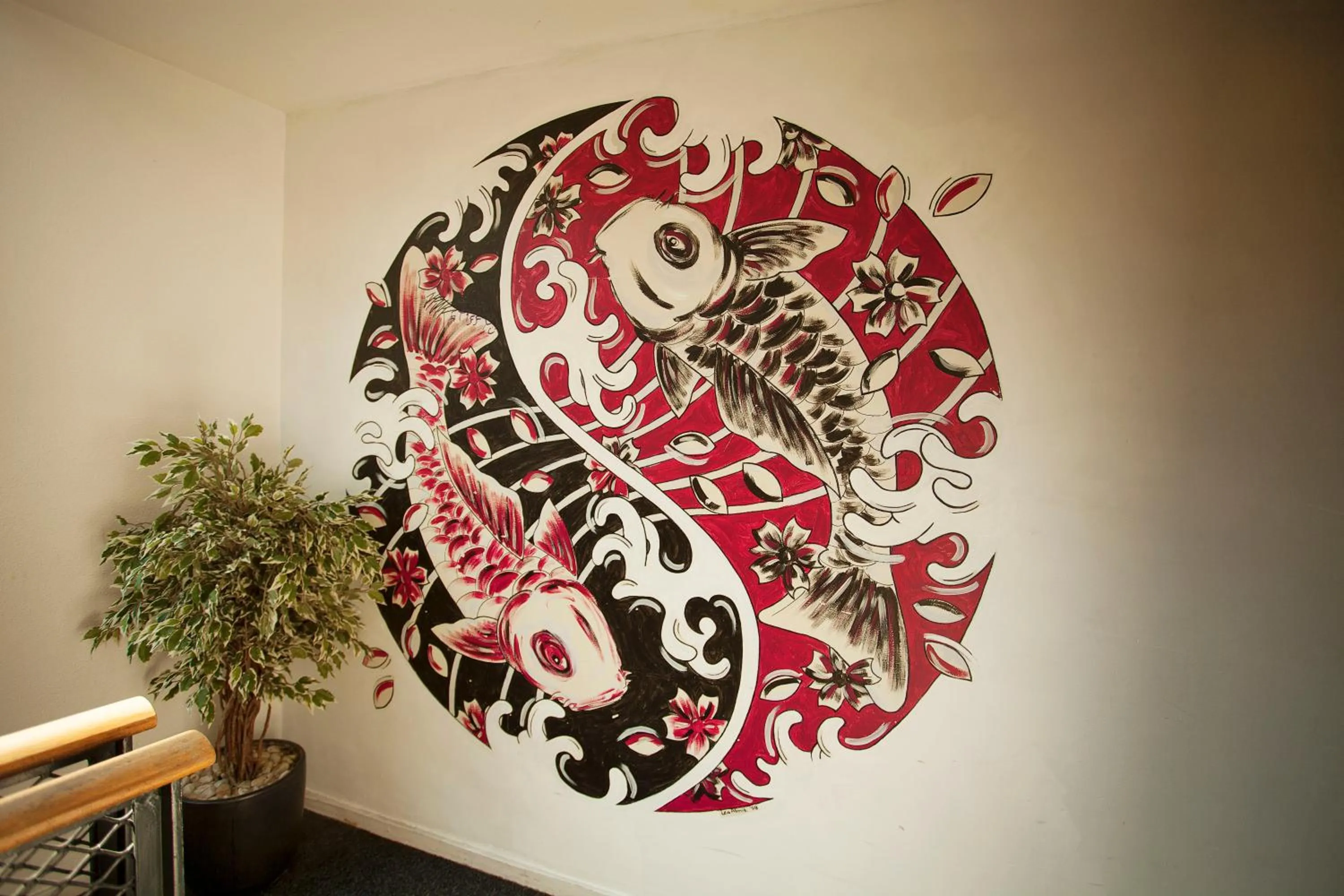 Decorative detail in St Christopher's Inn Amsterdam - The Winston