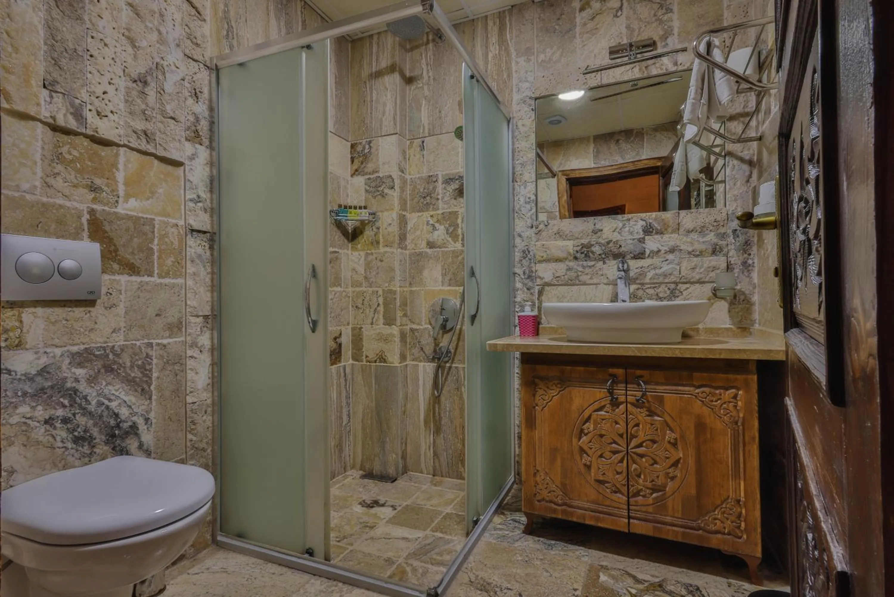 Shower in Feel Cappadocia Stone House