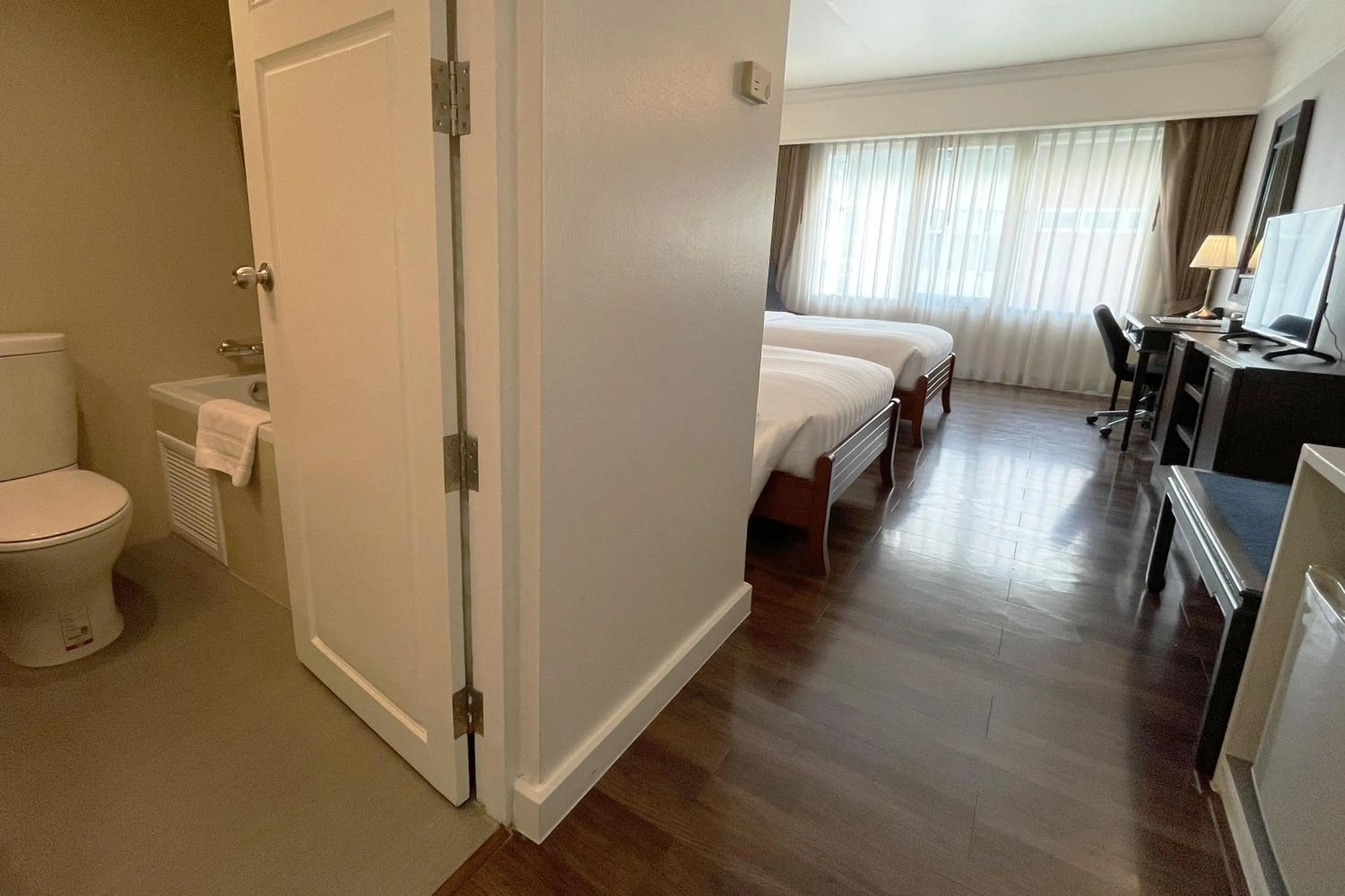 Bathroom, Bed in Le Siam Hotel Silom Bangkok by PCL