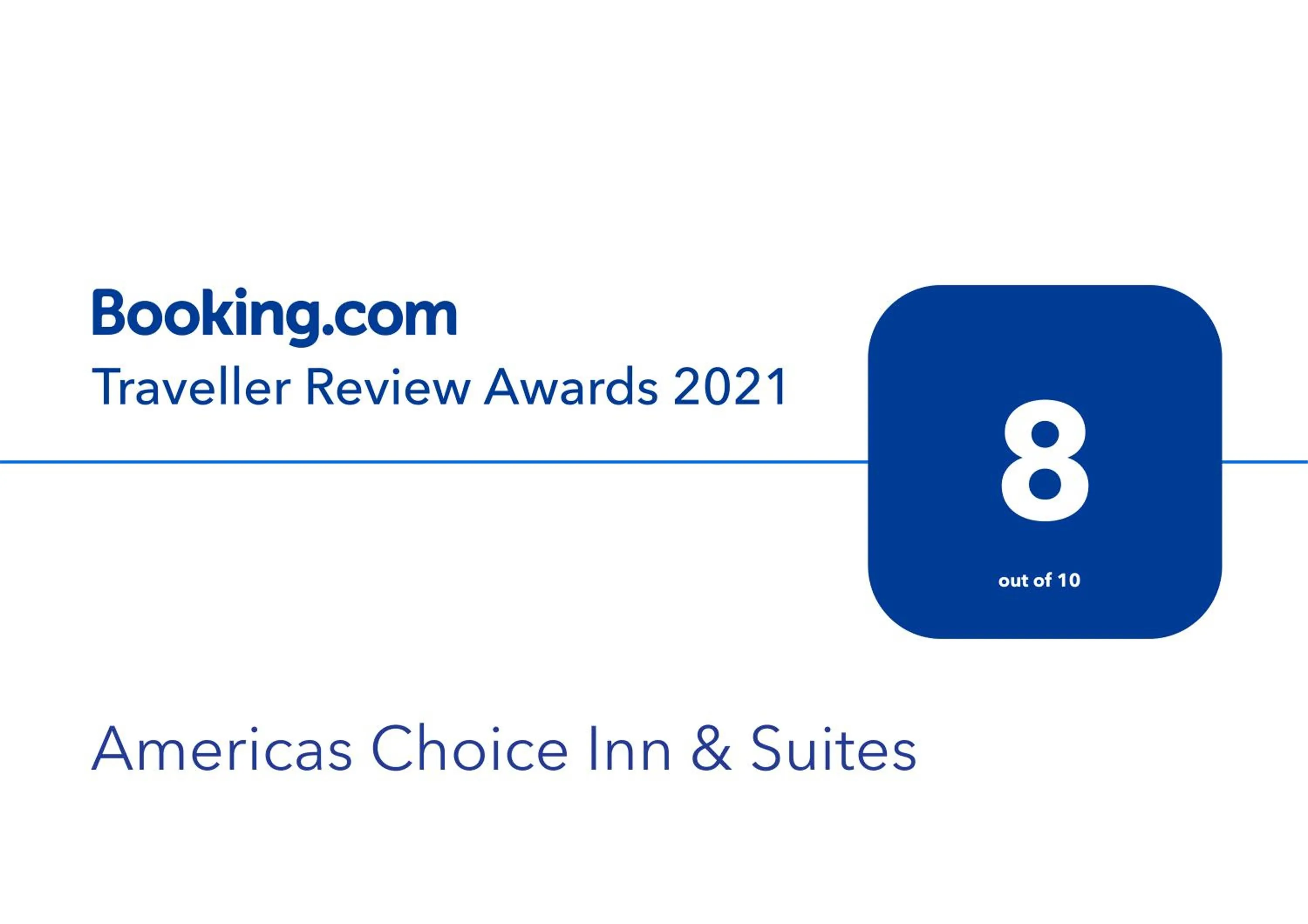 Certificate/Award in Americas Choice Inn & Suites