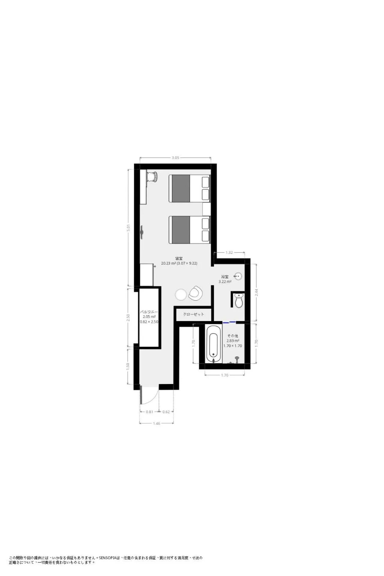 Floor plan in Hotel ZIZI Kyoto Gion