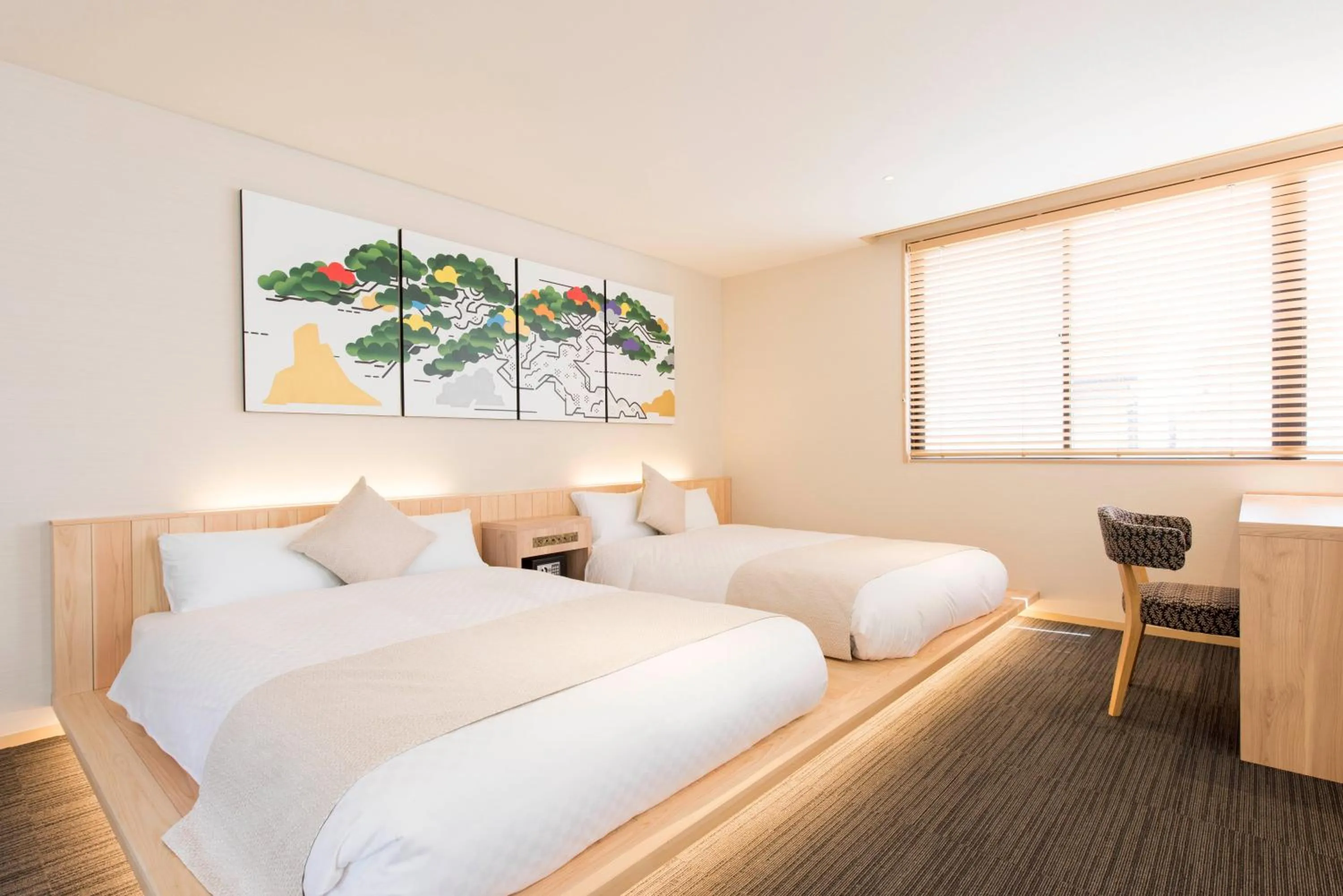 Bed in Hotel ZIZI Kyoto Gion