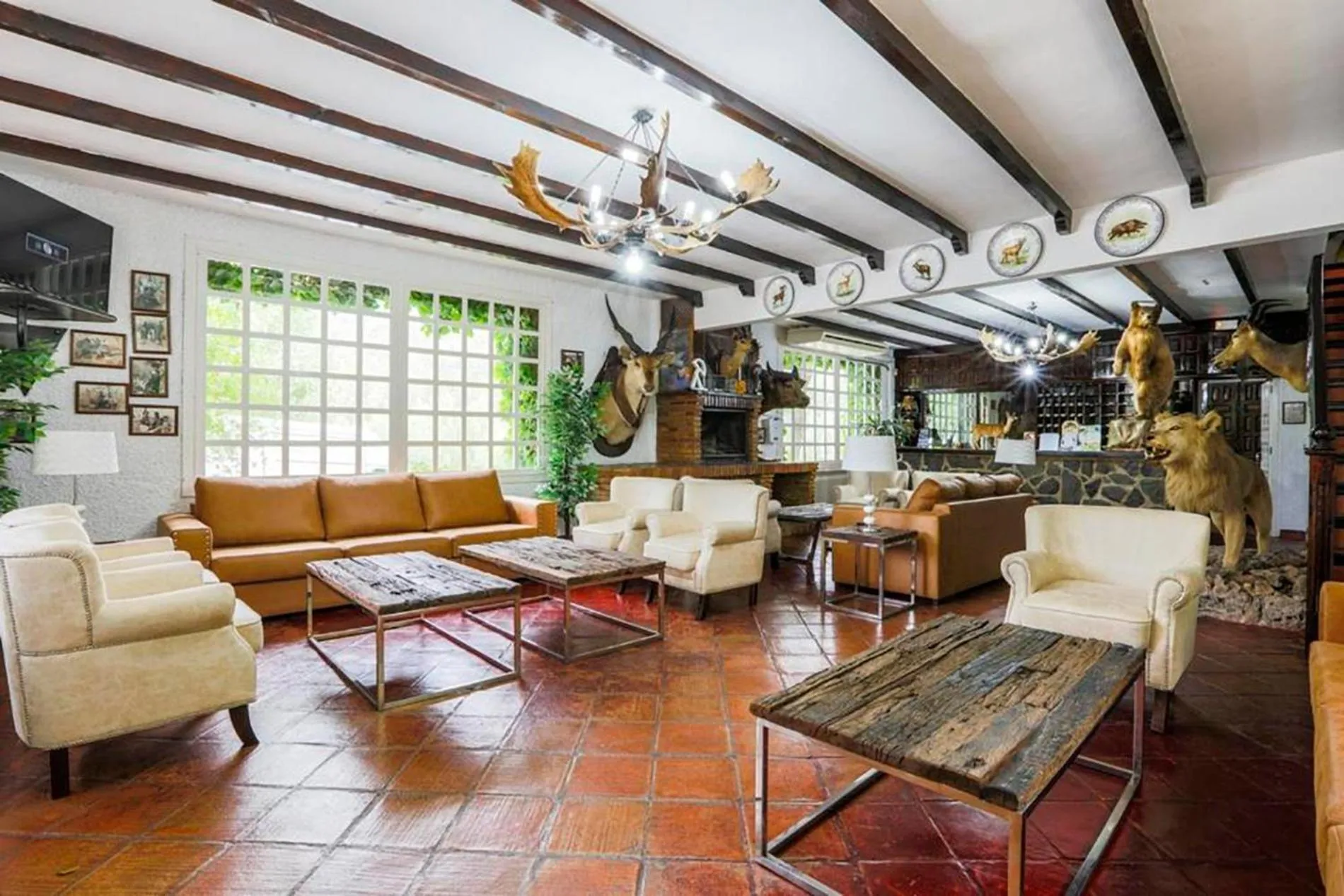 Lobby or reception in Hotel Rural Noguera de la Sierpe