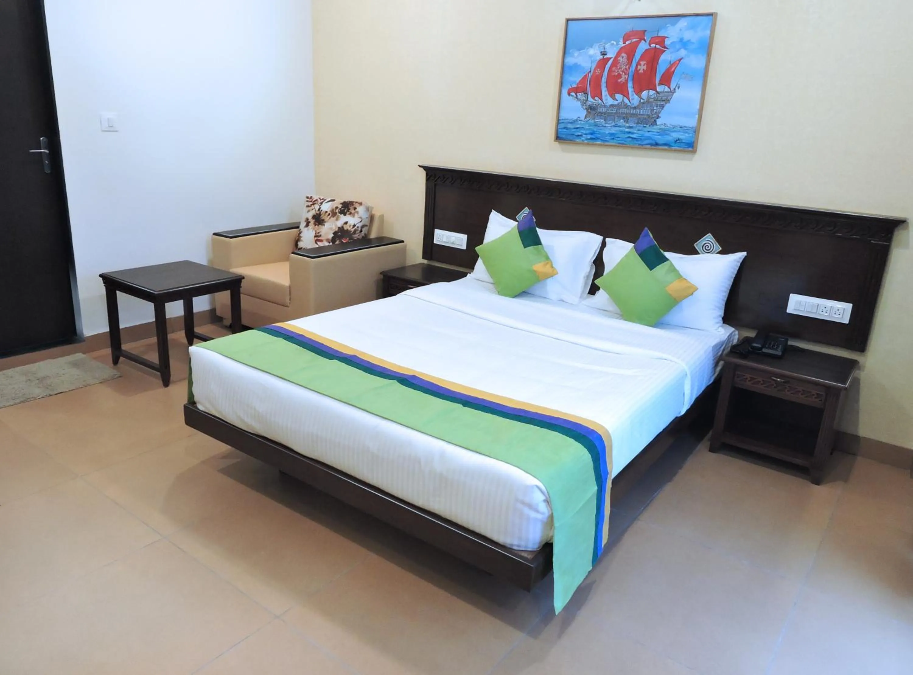 Bedroom, Bed in Treebo Premium Dona Eliza, 700 Meters From Calangute Beach