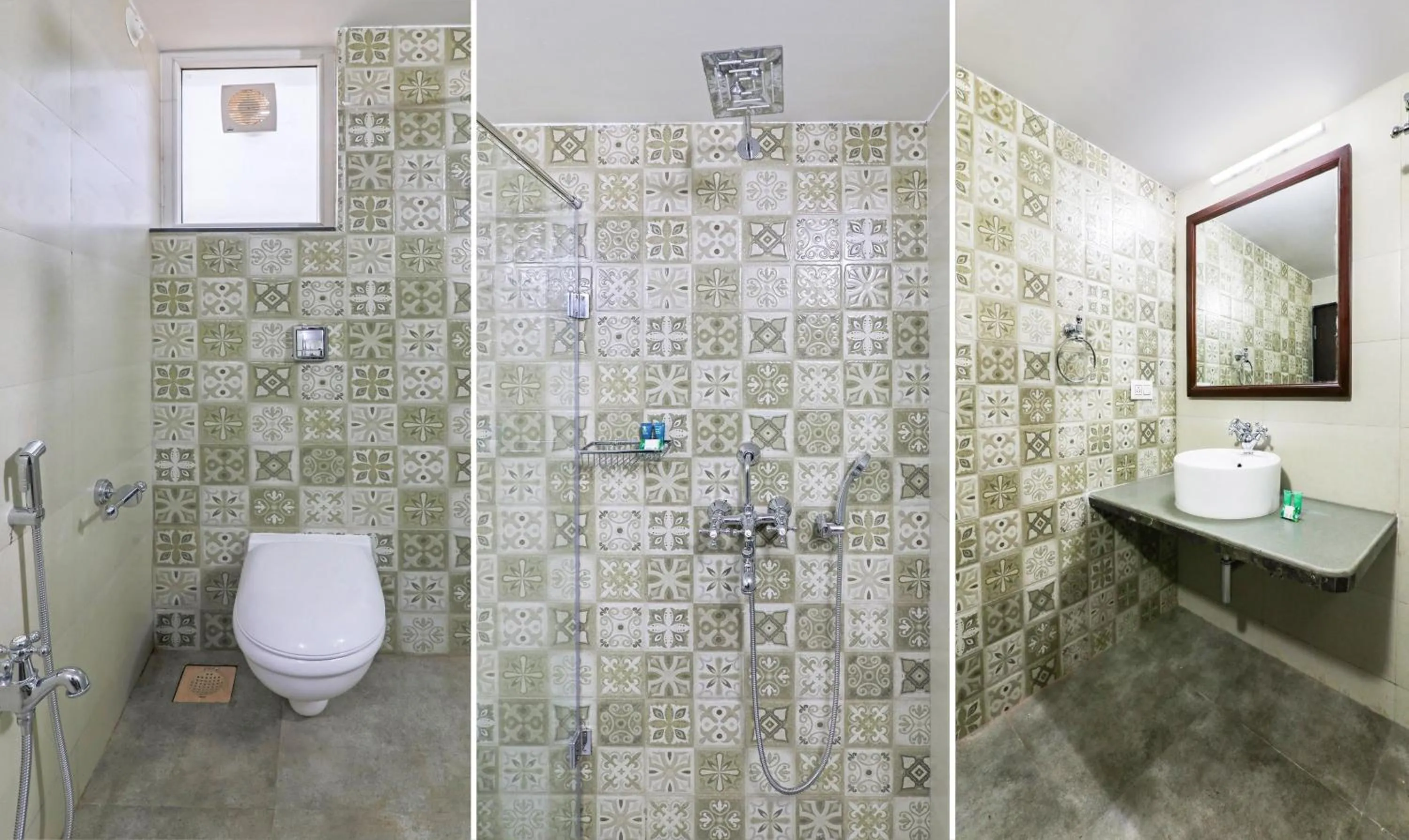 Bathroom in Treebo Premium Dona Eliza, 700 Meters From Calangute Beach