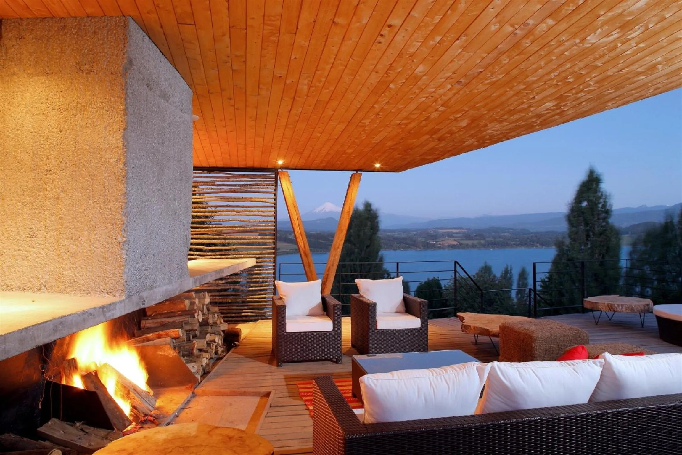 Patio in Hotel Casa Panguipulli