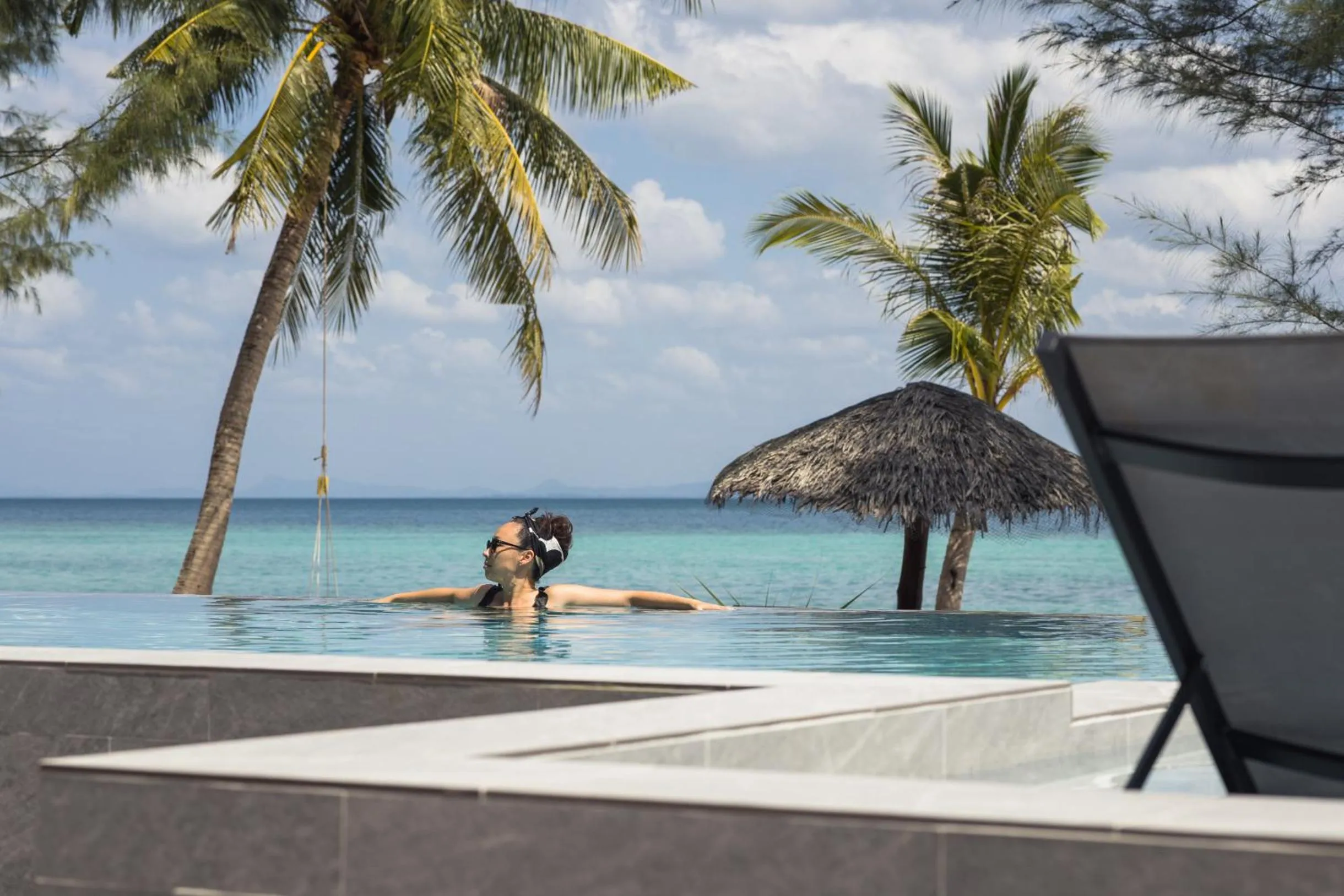 Pool view in Coco Cottage