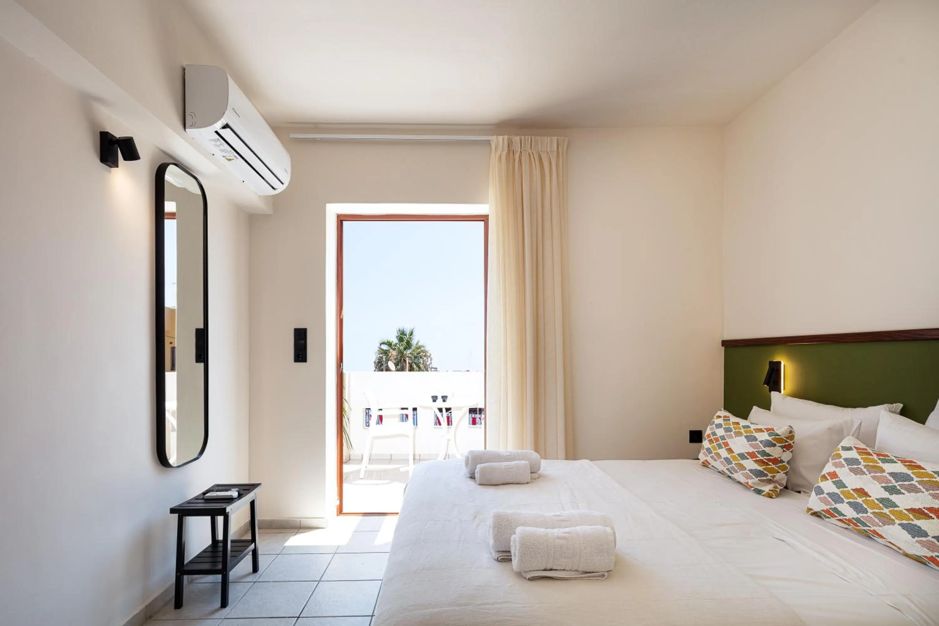 Bed in Aristea Hotel