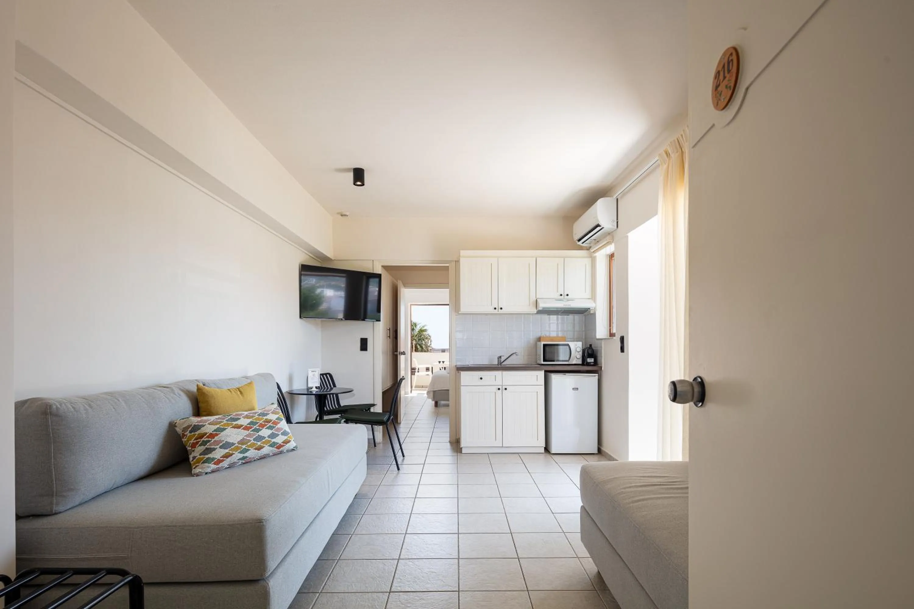 Kitchen or kitchenette in Aristea Hotel