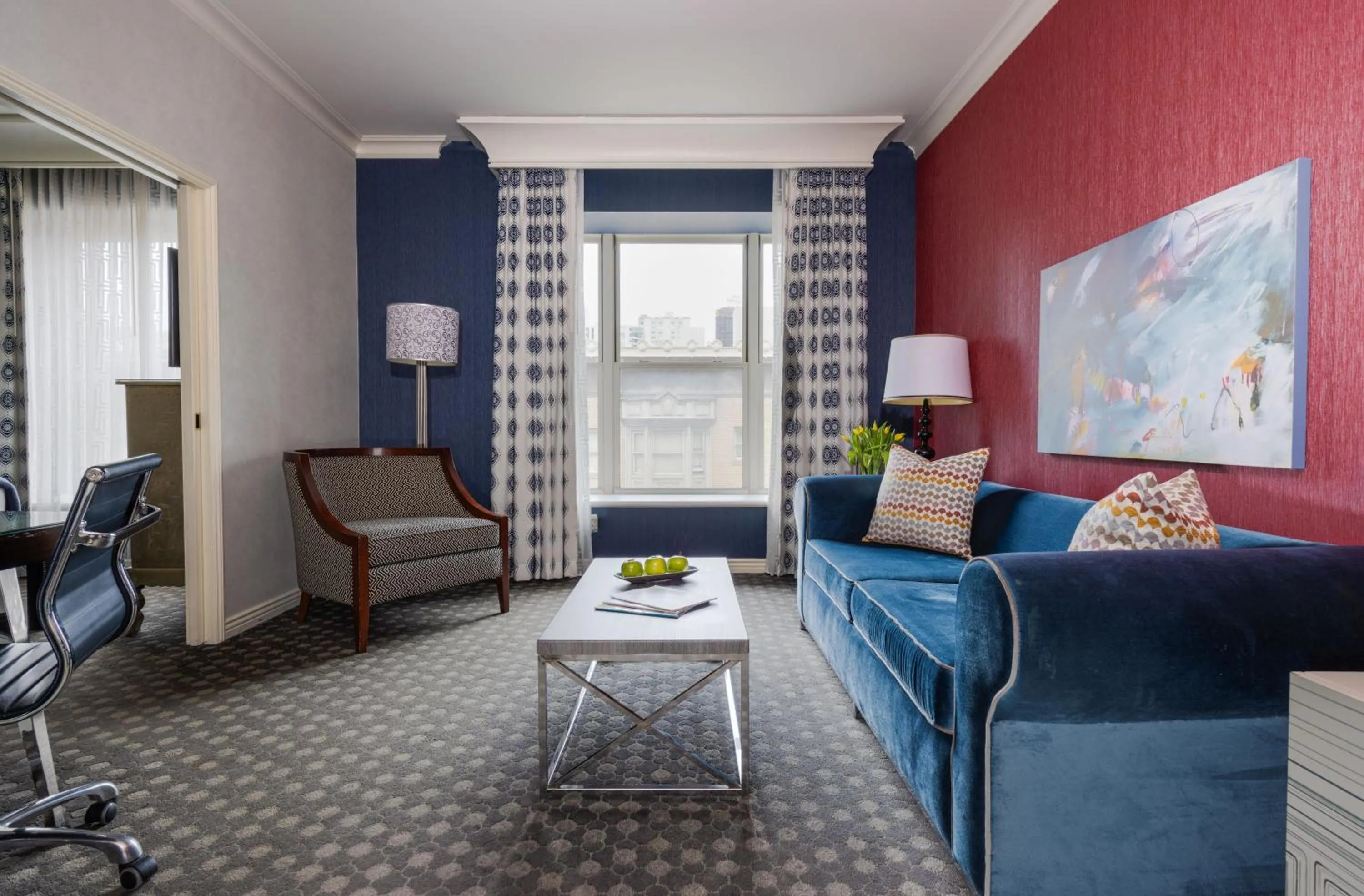 Living room in The Marker Union Square San Francisco