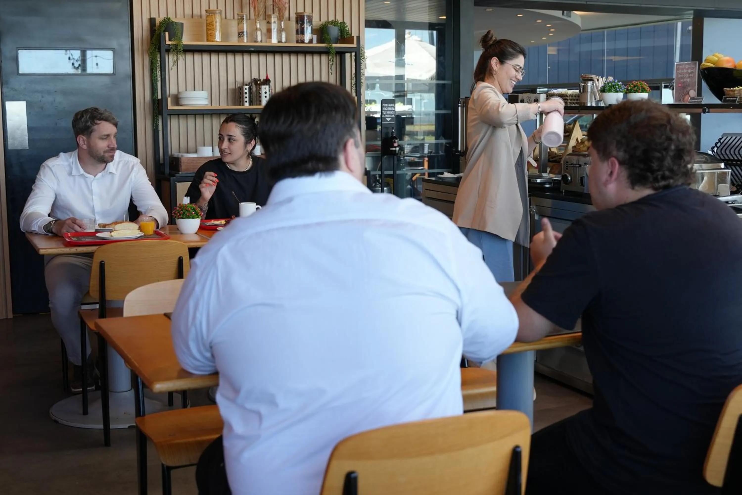 Buffet breakfast in ibis Montevideo Rambla