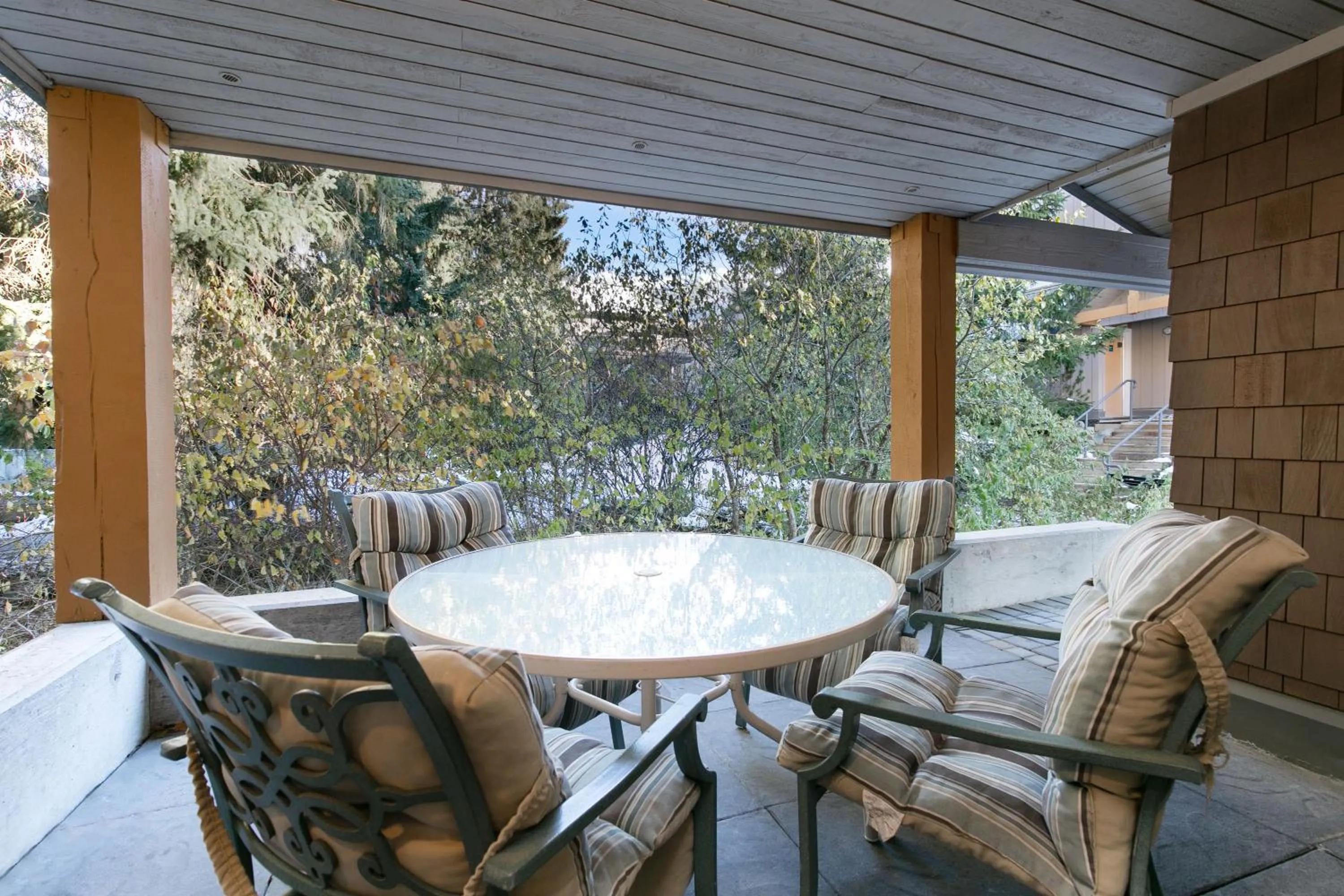 Patio in Glaciers Reach by Allseason Vacation Rentals