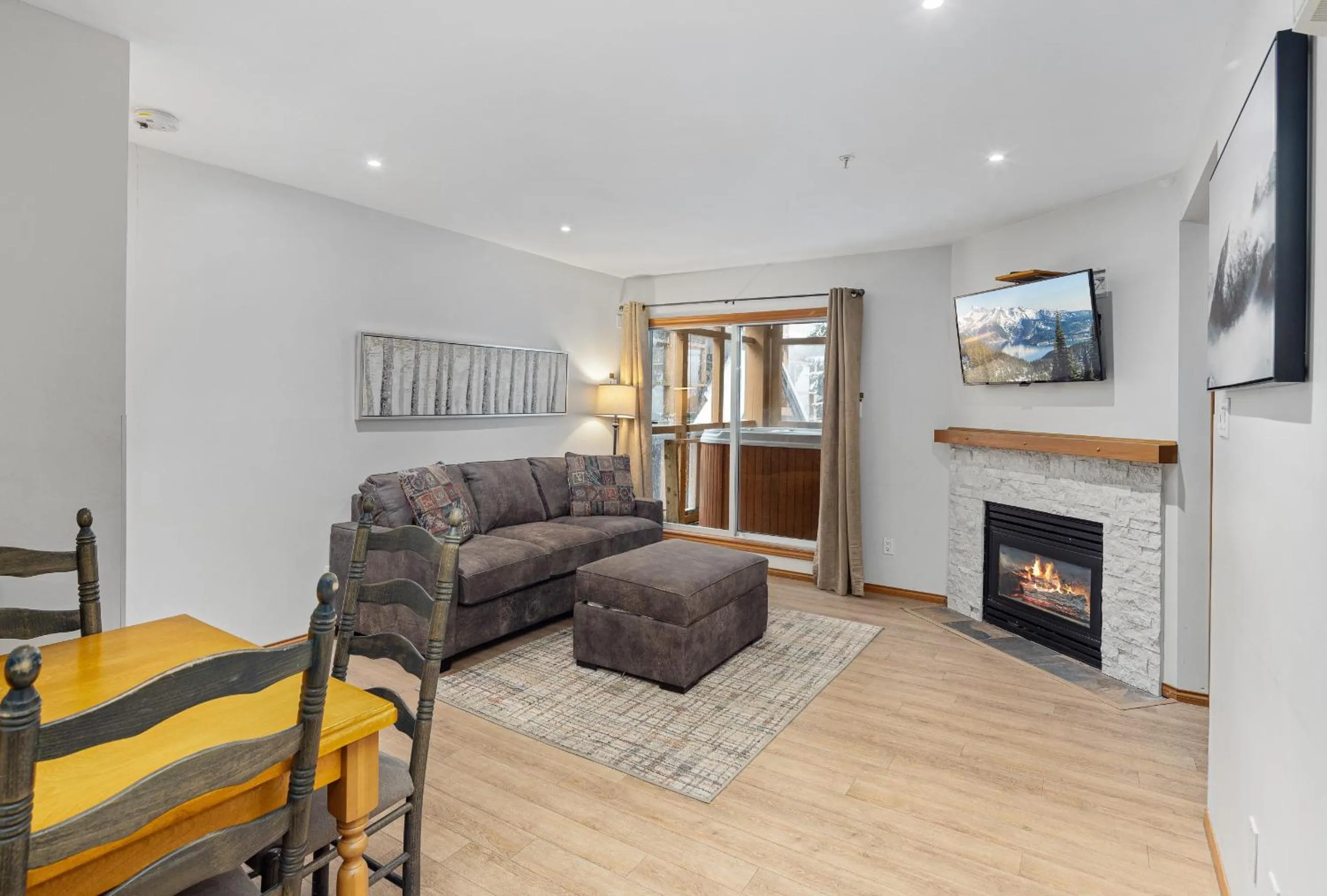 fireplace in Glaciers Reach by Allseason Vacation Rentals