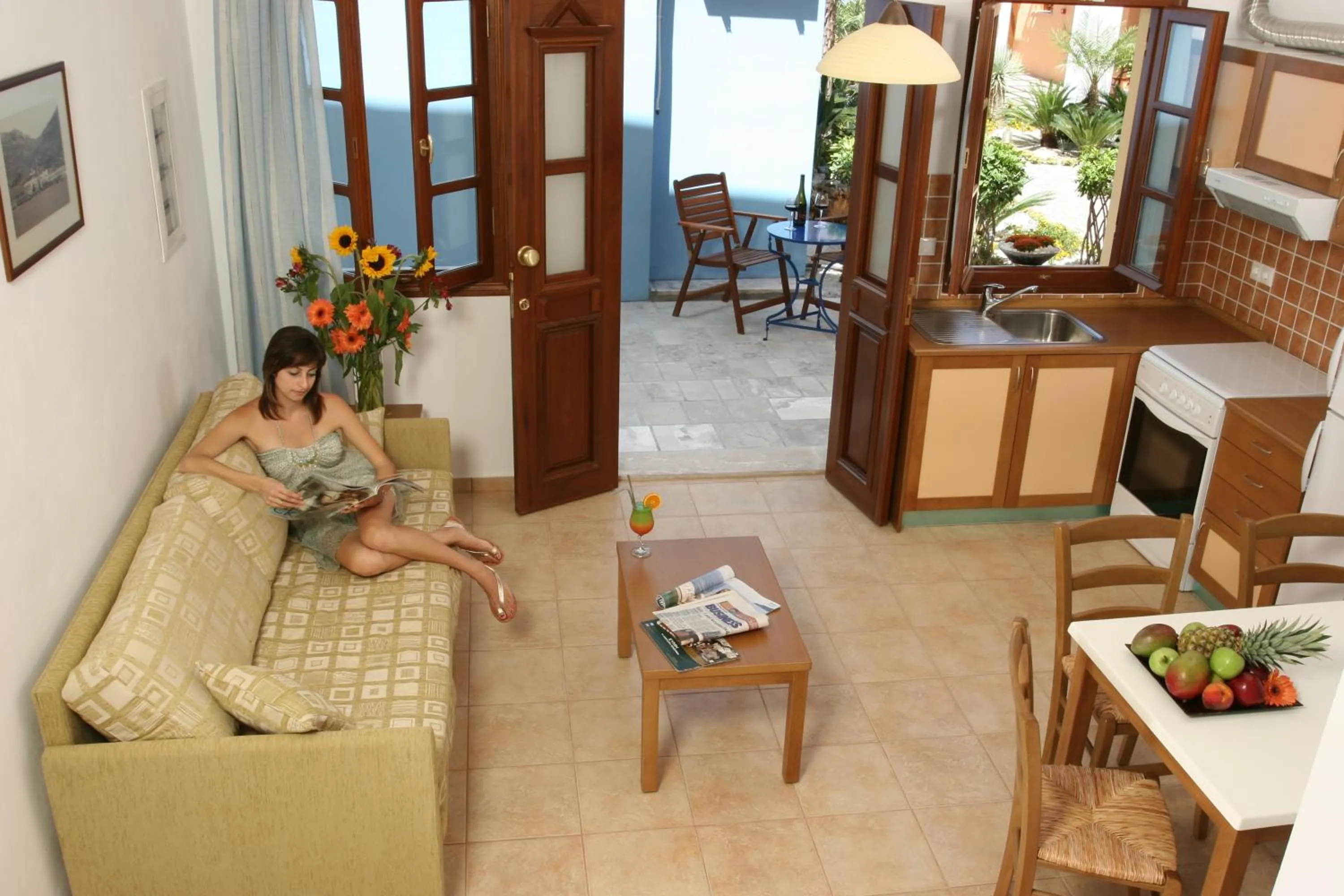 Living room in Iapetos Village