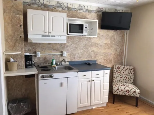Kitchen or kitchenette in Sifting Sands Motel