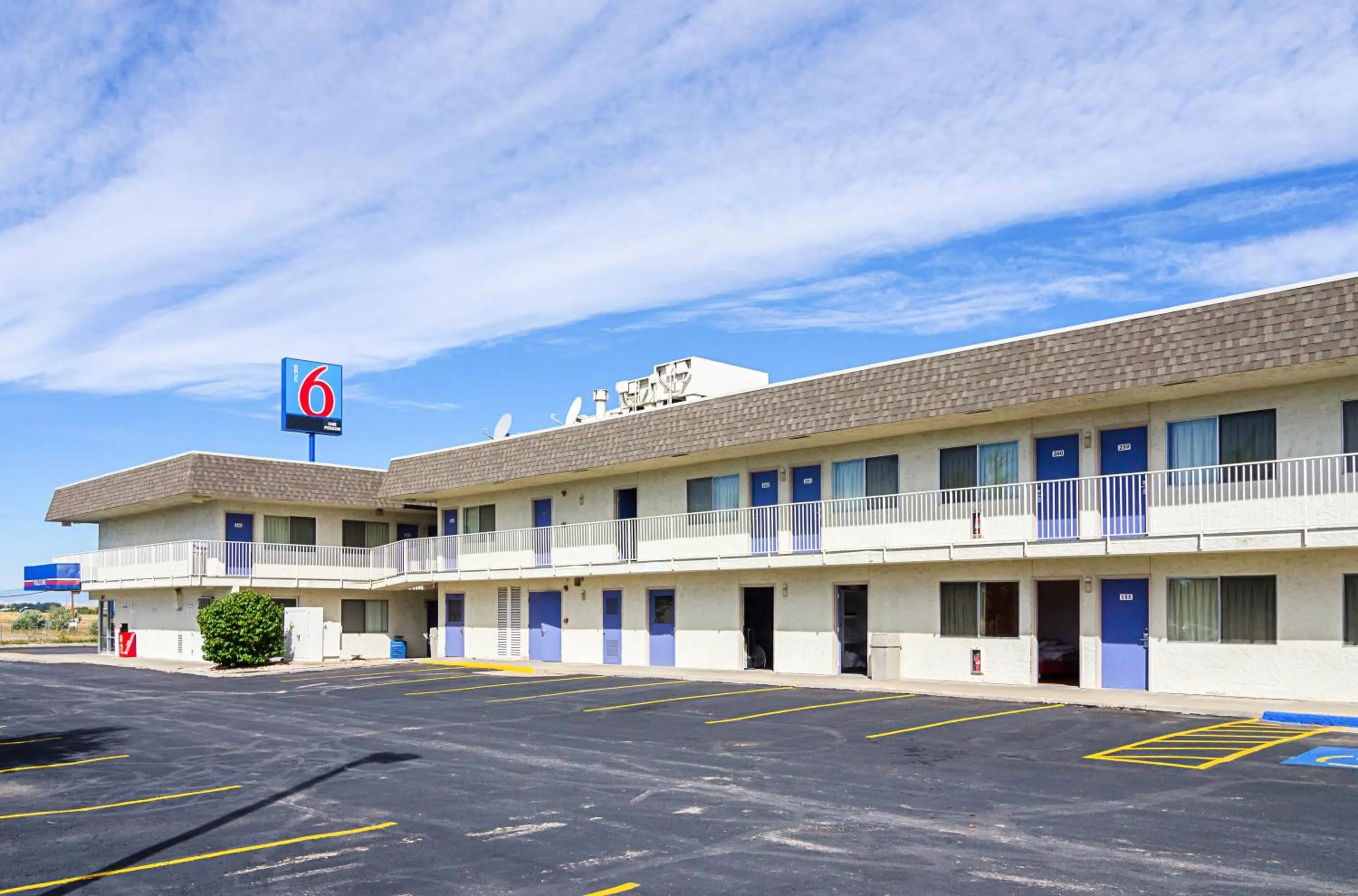 Facade/entrance in Motel 6-Laramie, WY