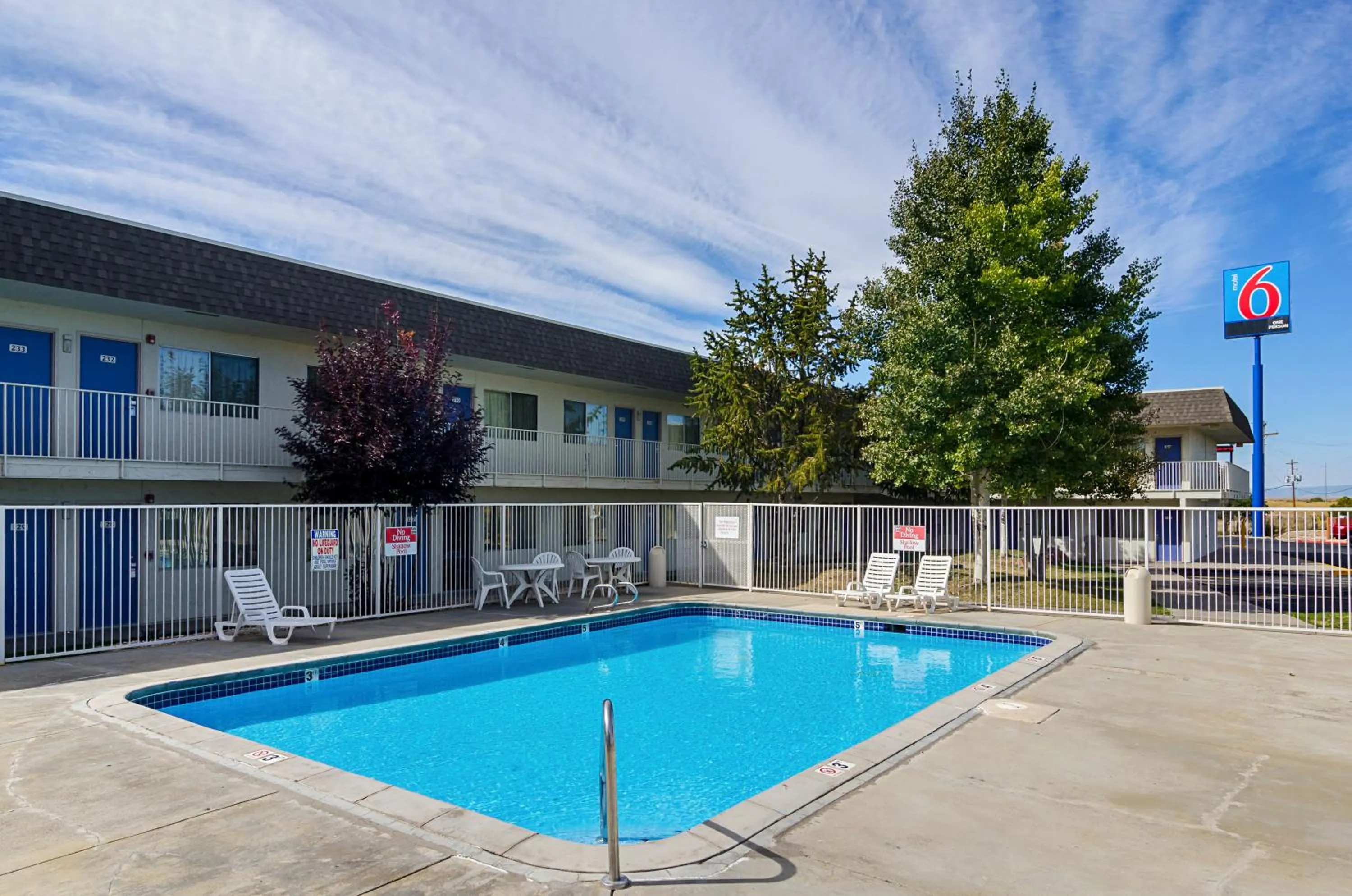 Swimming pool in Motel 6-Laramie, WY