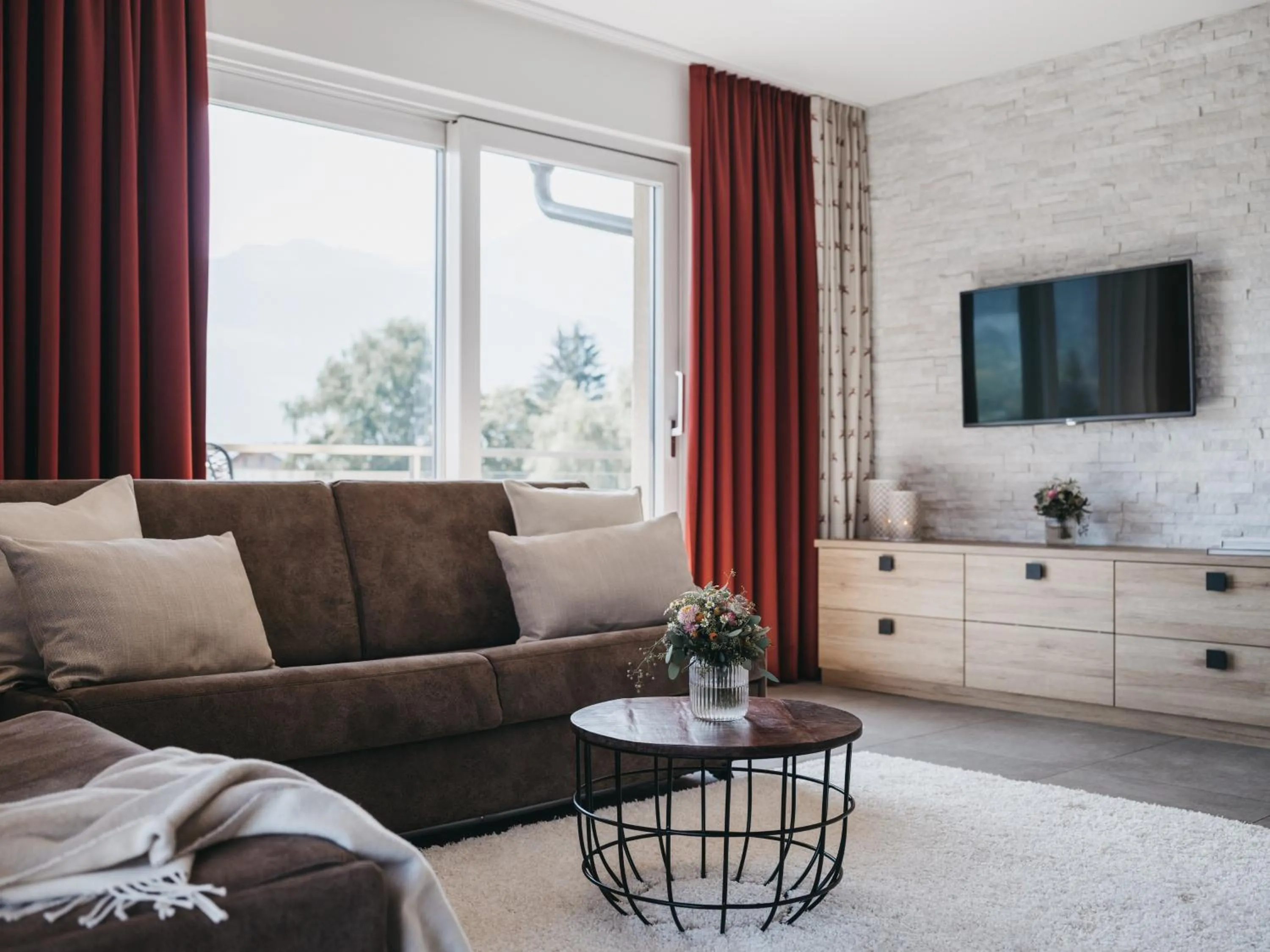 Living room in Village Park Suites
