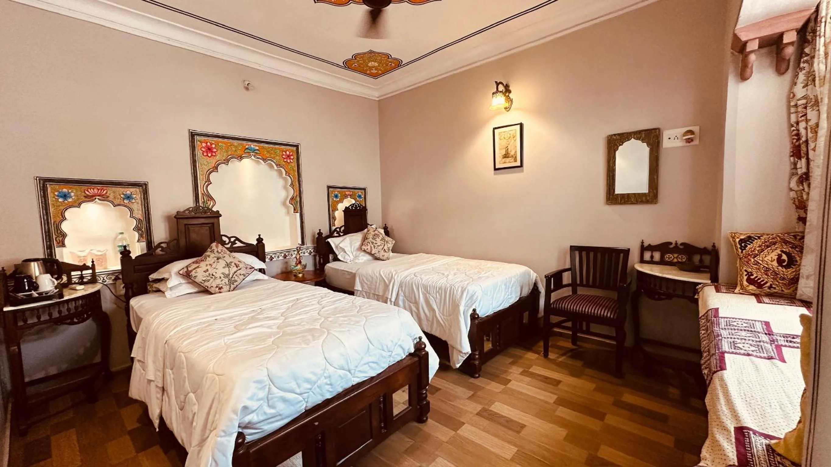 Bed in Haveli Bundi Inn