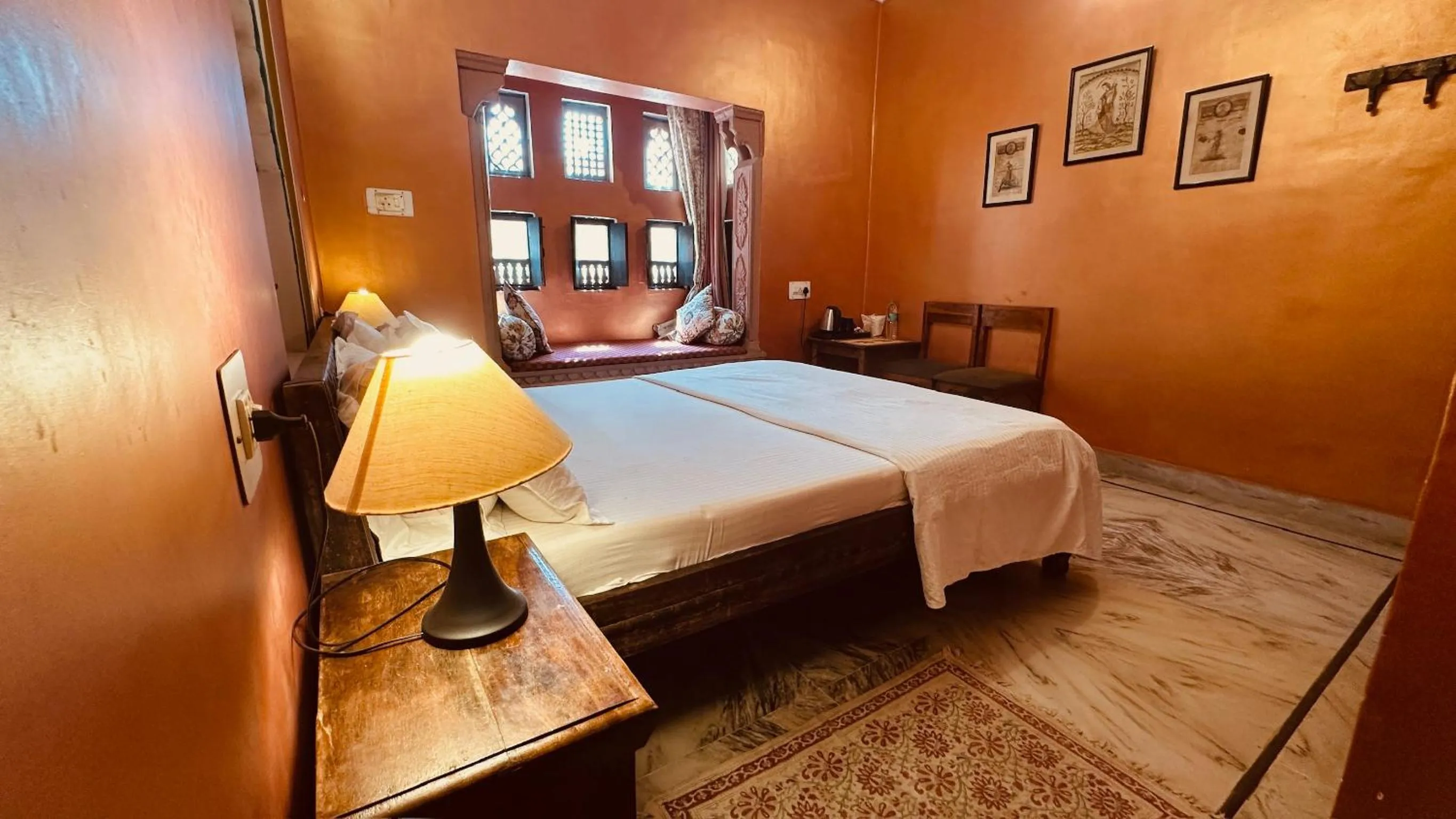 Bed in Haveli Bundi Inn