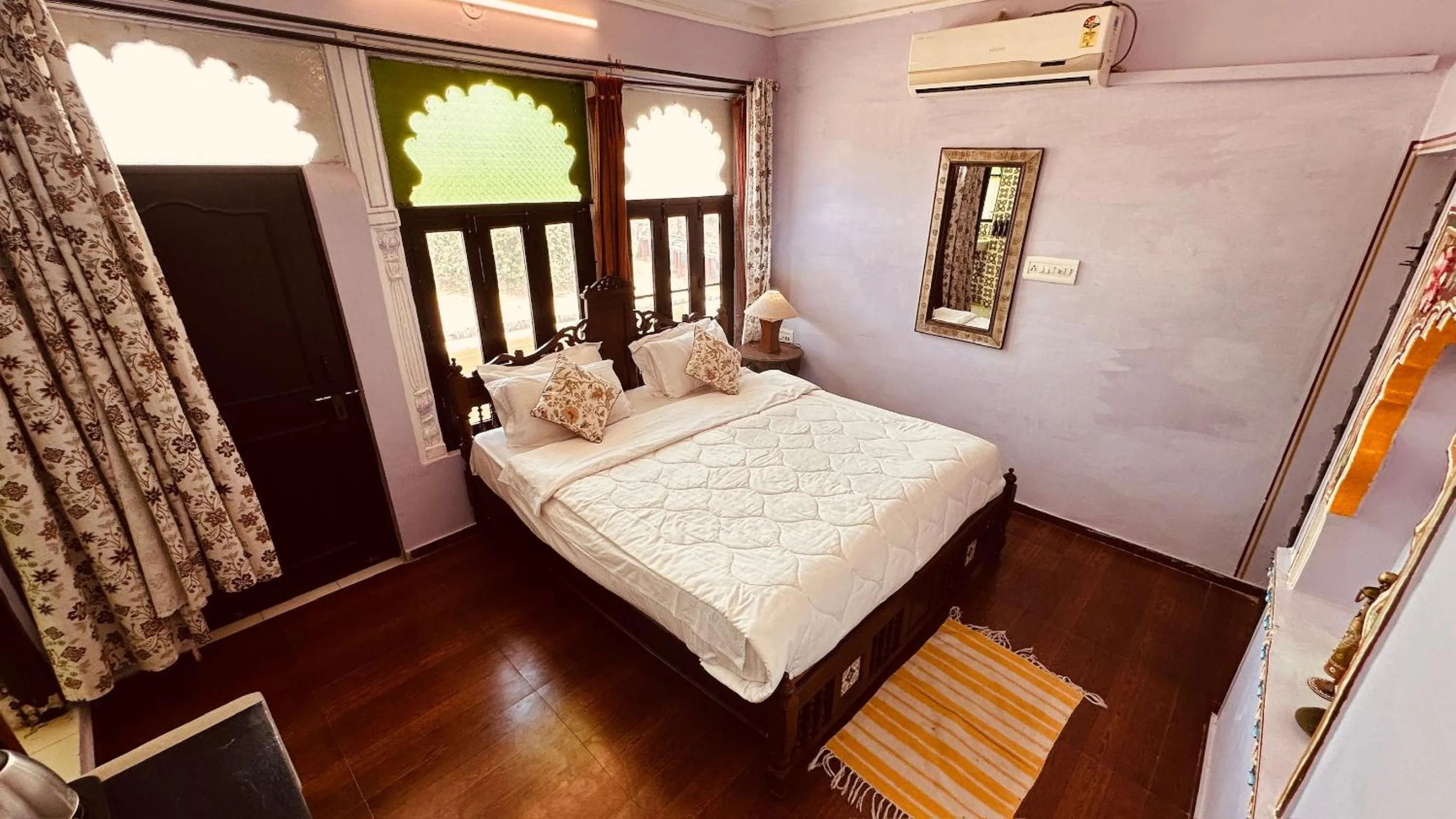 Bed in Haveli Bundi Inn