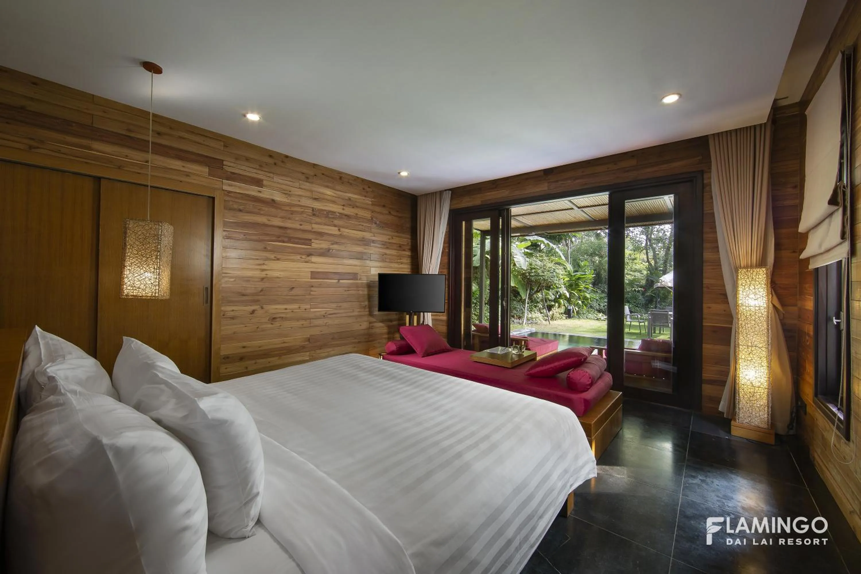 Bed in Flamingo Dai Lai Resort