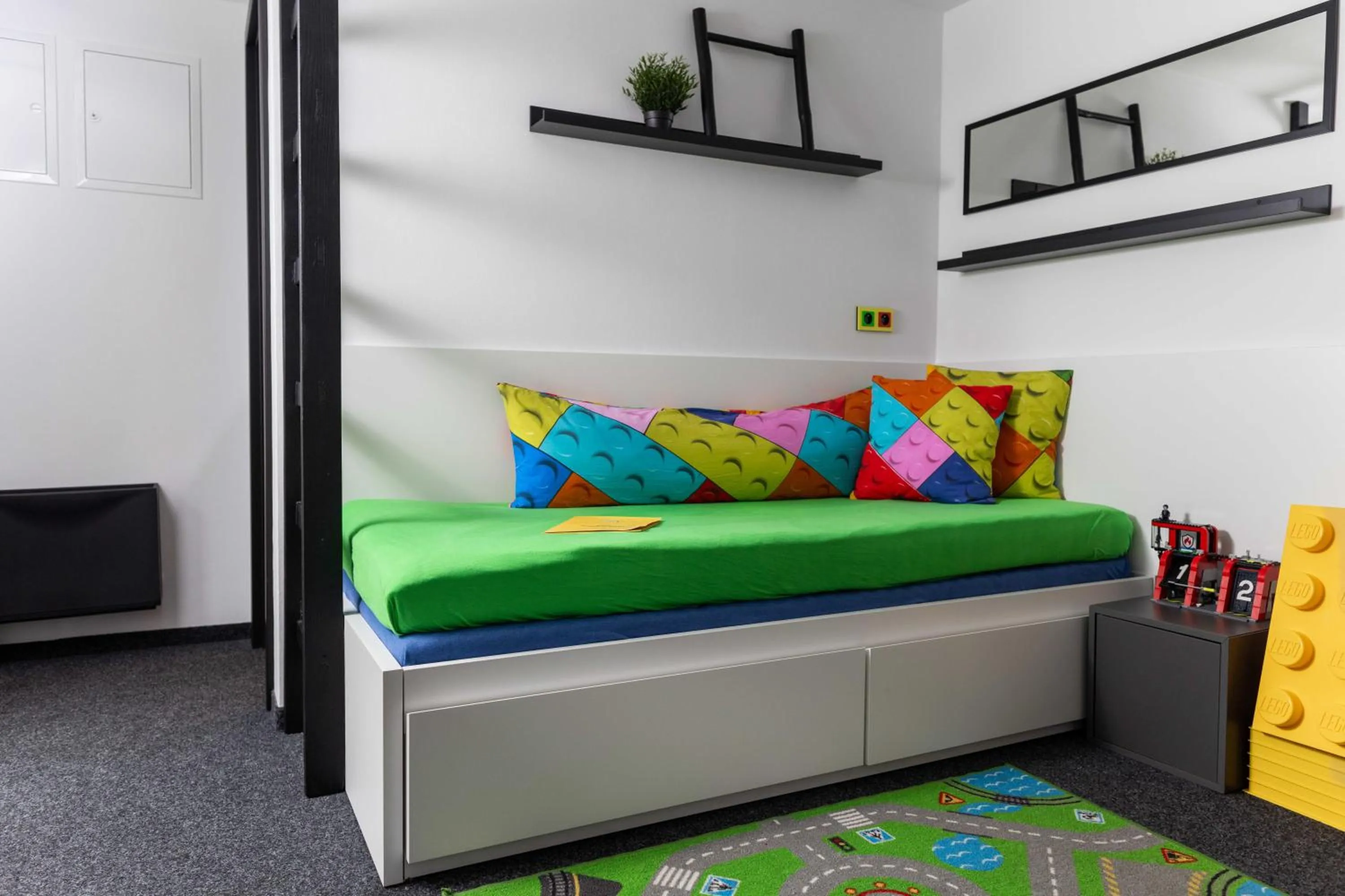 Bed in Hotel a Museum of Bricks