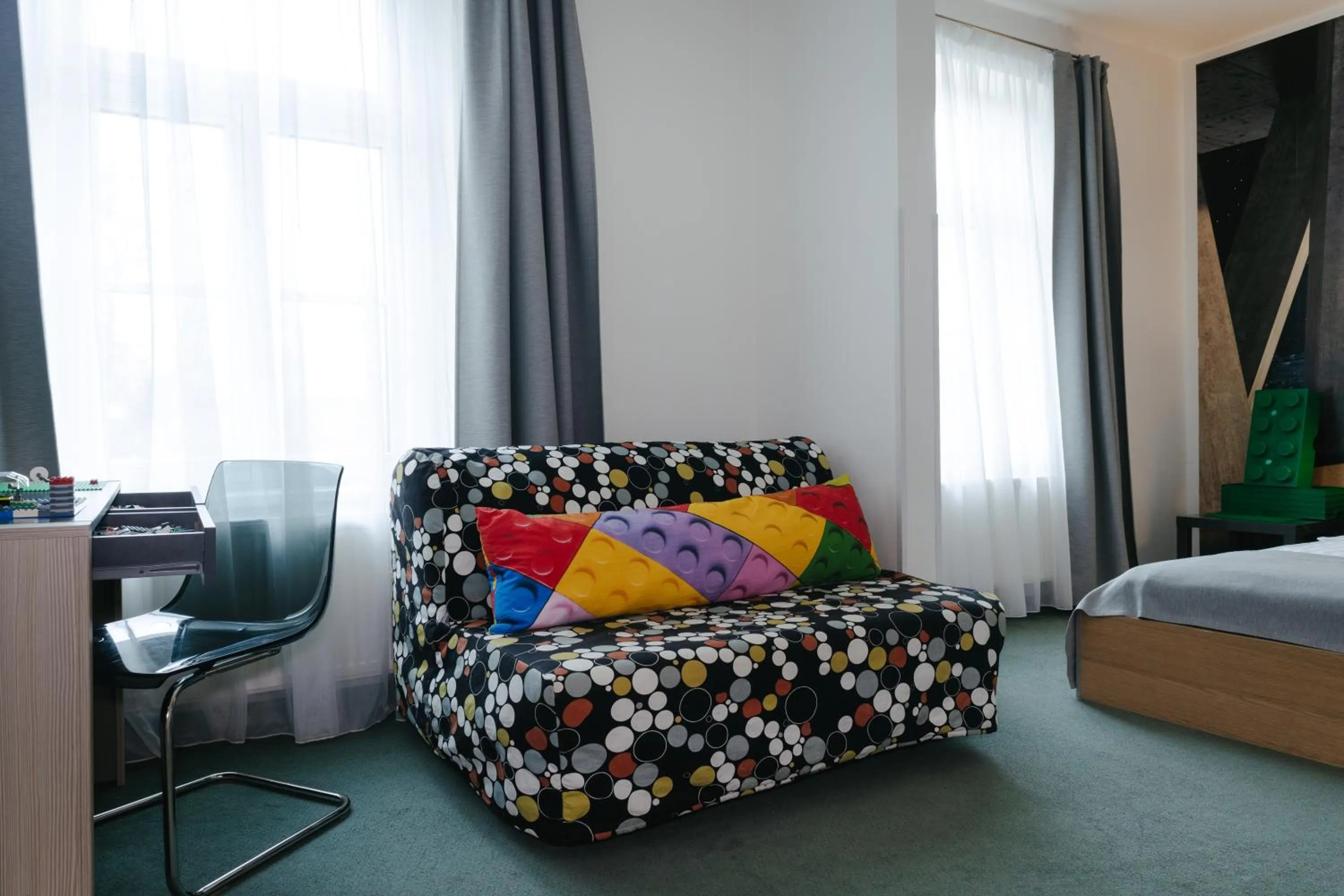 Bed in Hotel a Museum of Bricks