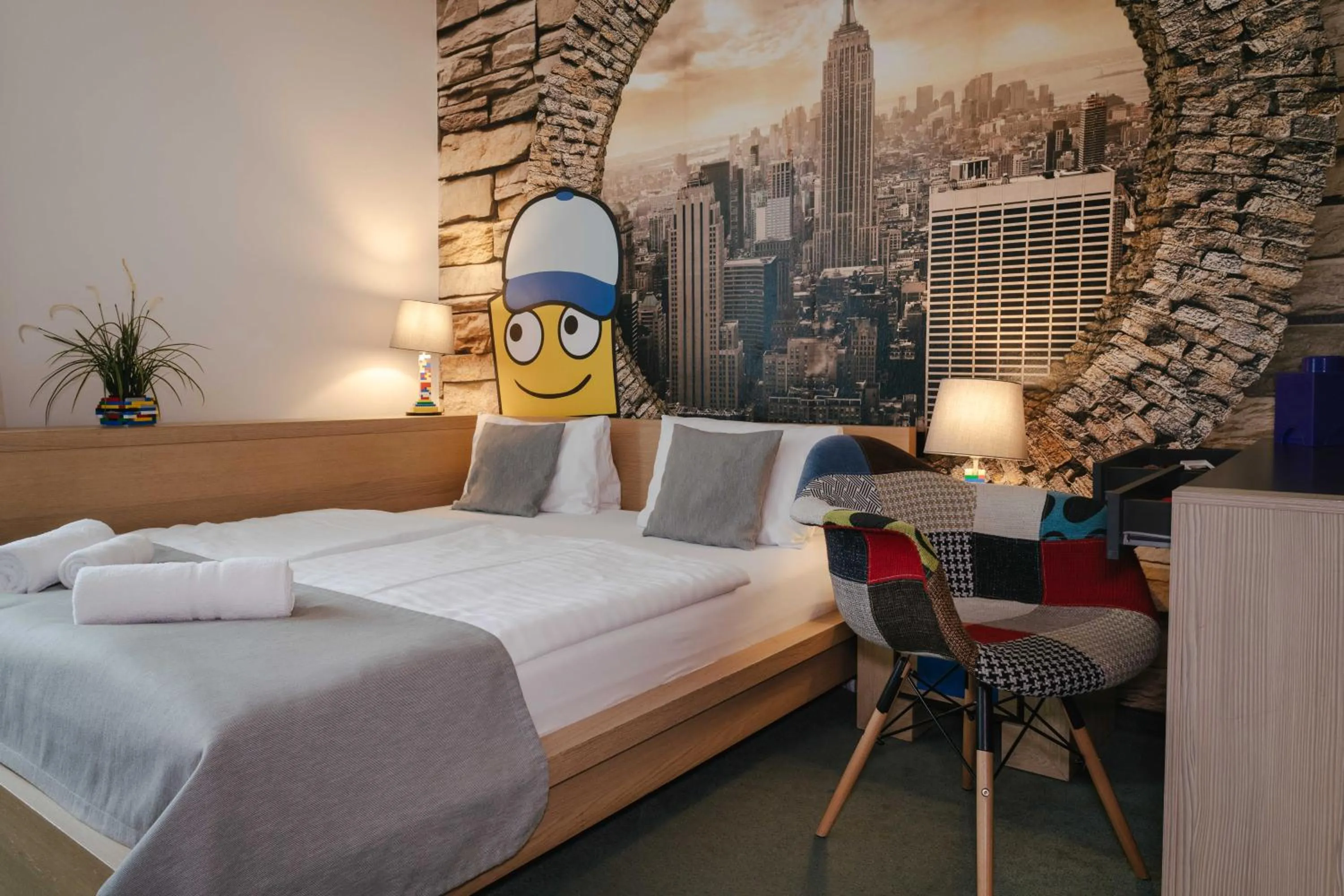 Bed in Hotel a Museum of Bricks