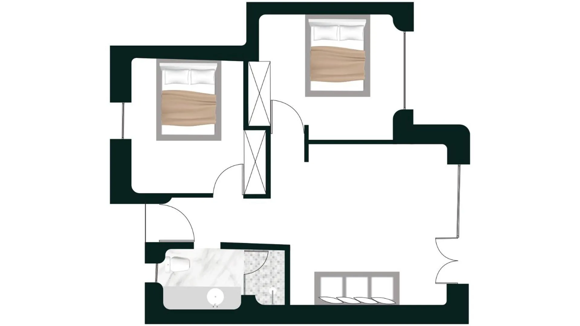 Bathroom in Mykonos Lolita, A Grecotel Resort to Live