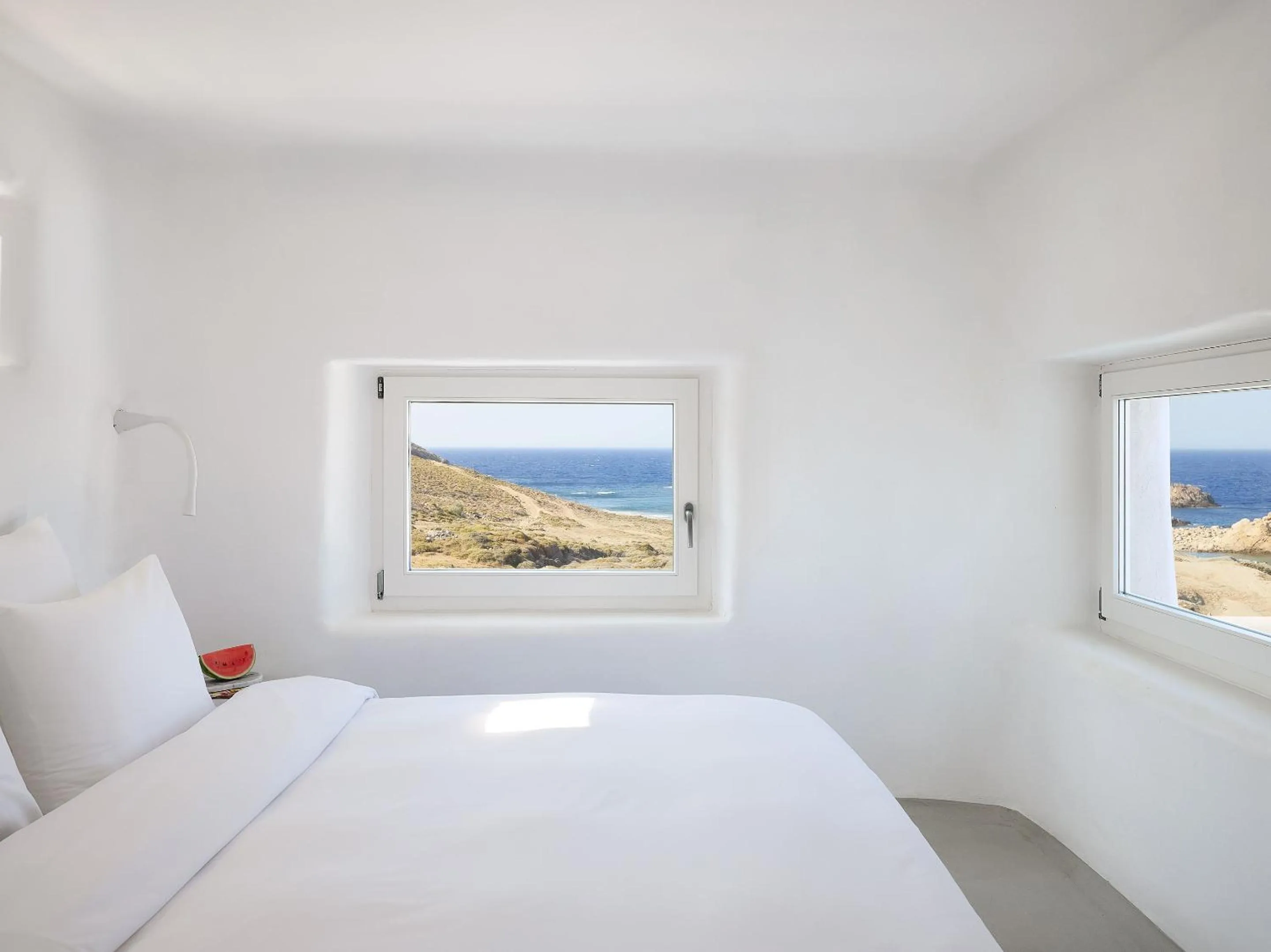 Bedroom, Bed in Mykonos Lolita, A Grecotel Resort to Live