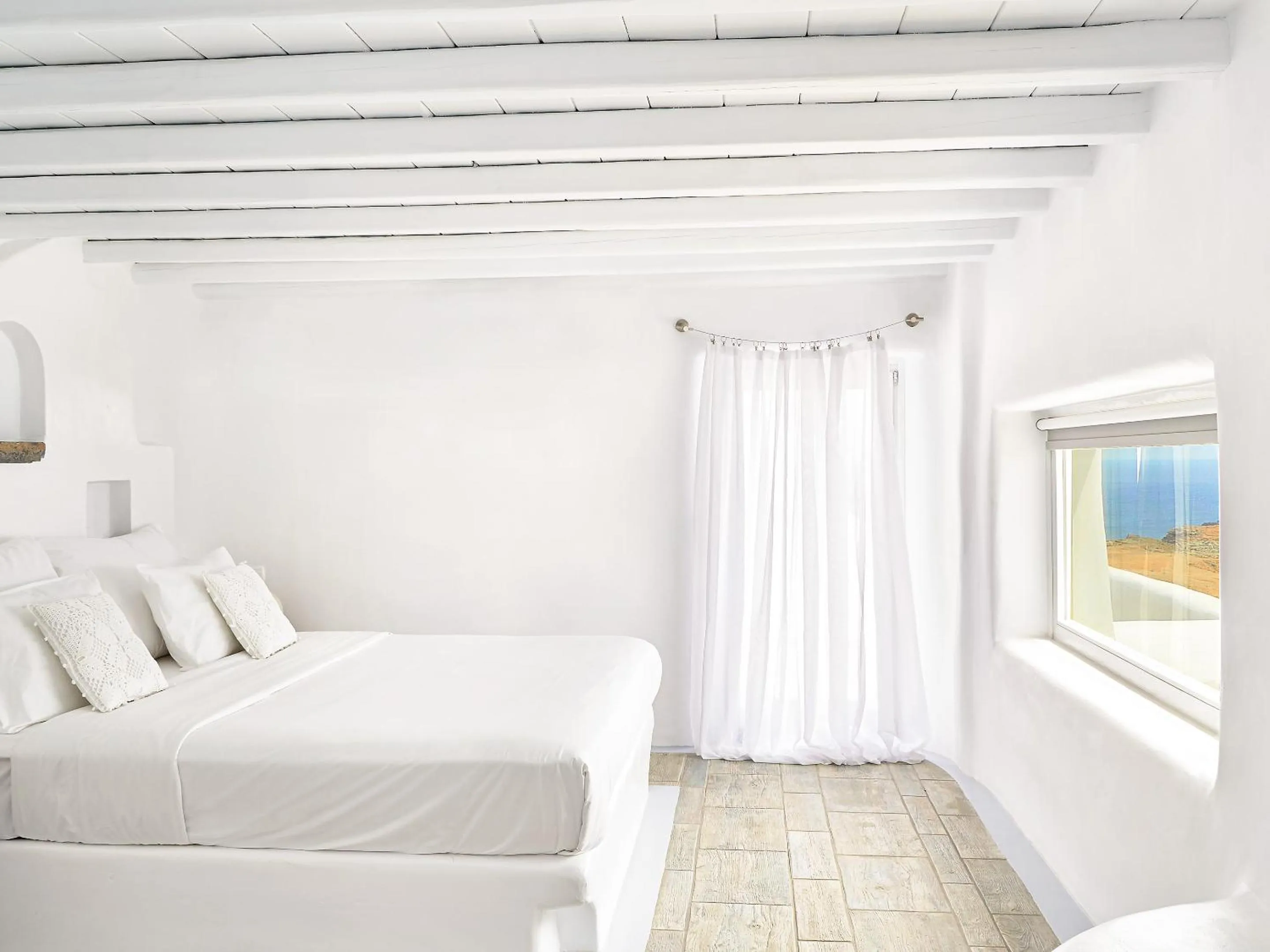 Bed in Mykonos Lolita, A Grecotel Resort to Live