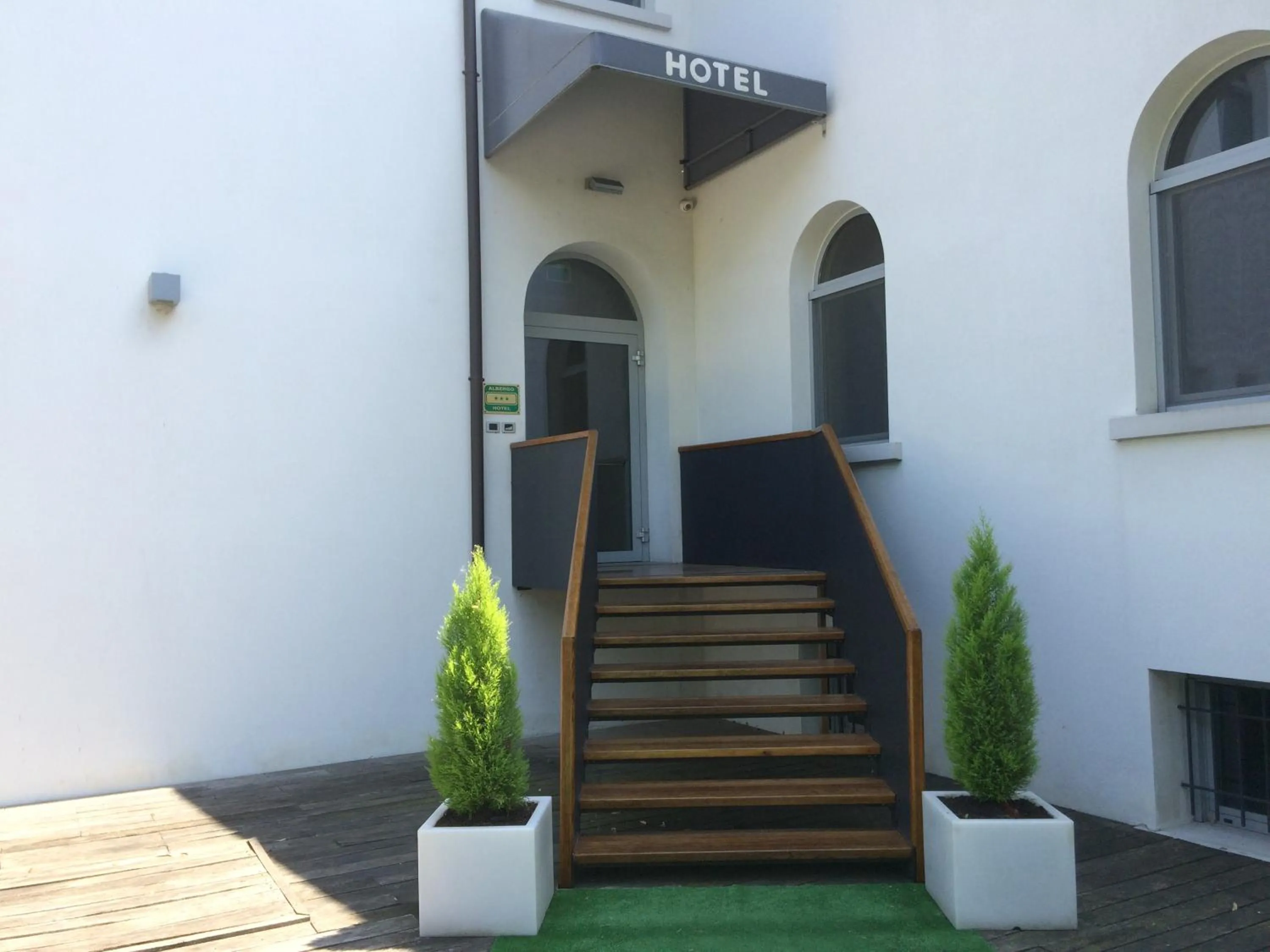 Facade/entrance in Blue Hotel